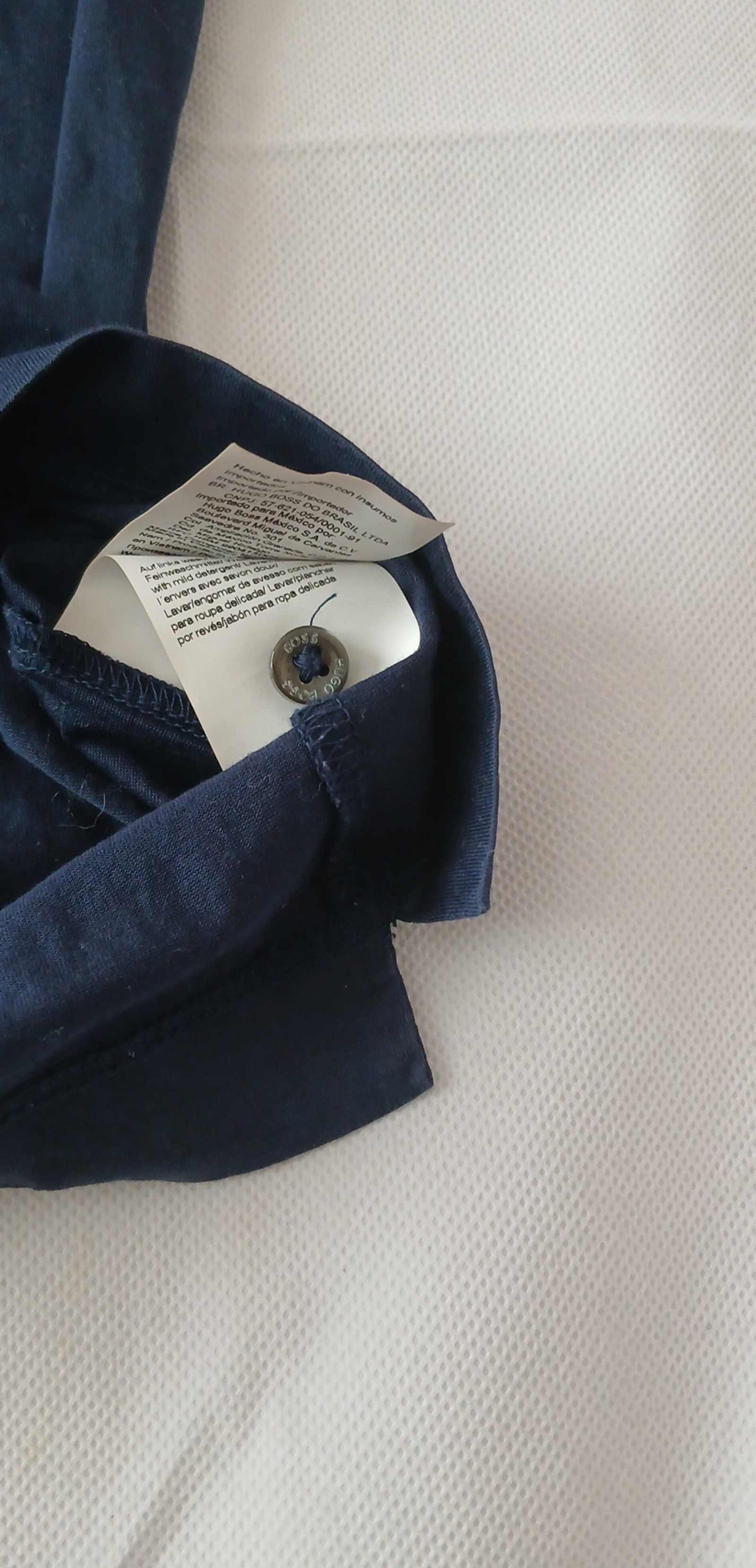 BOSS Navy & Red Slim Fit Mercerised Polo Shirt M image 8
