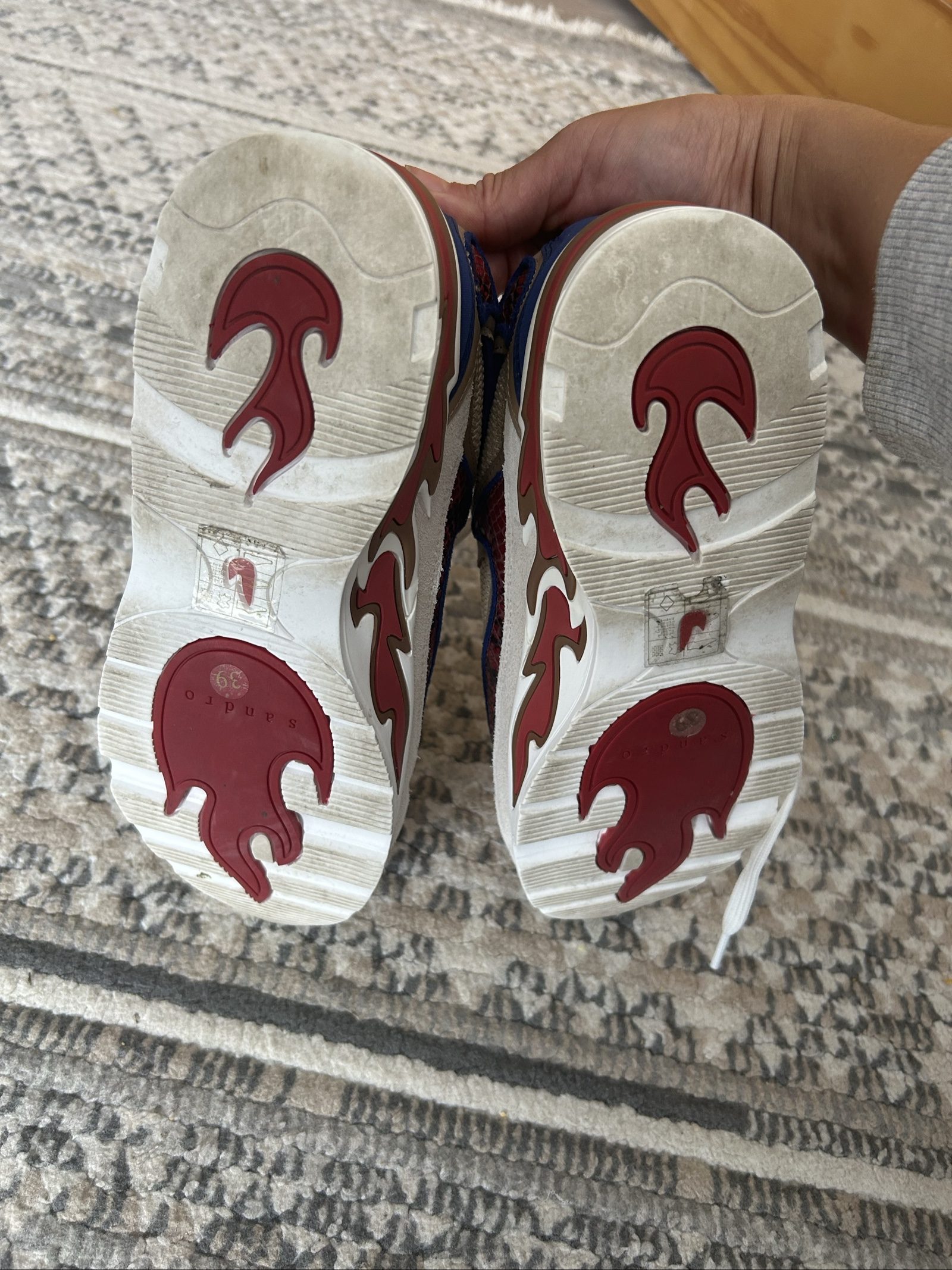 Sandro Paris Blue, Beige & Red Sneakers UK 5.5 image 6