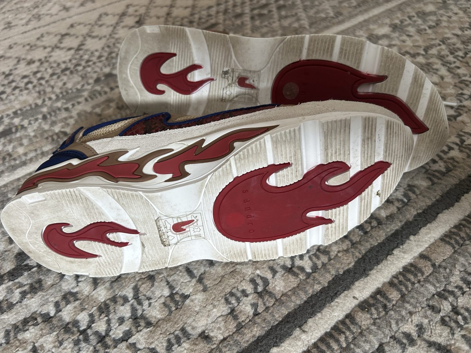 Sandro Paris Blue, Beige & Red Sneakers UK 5.5 image 7
