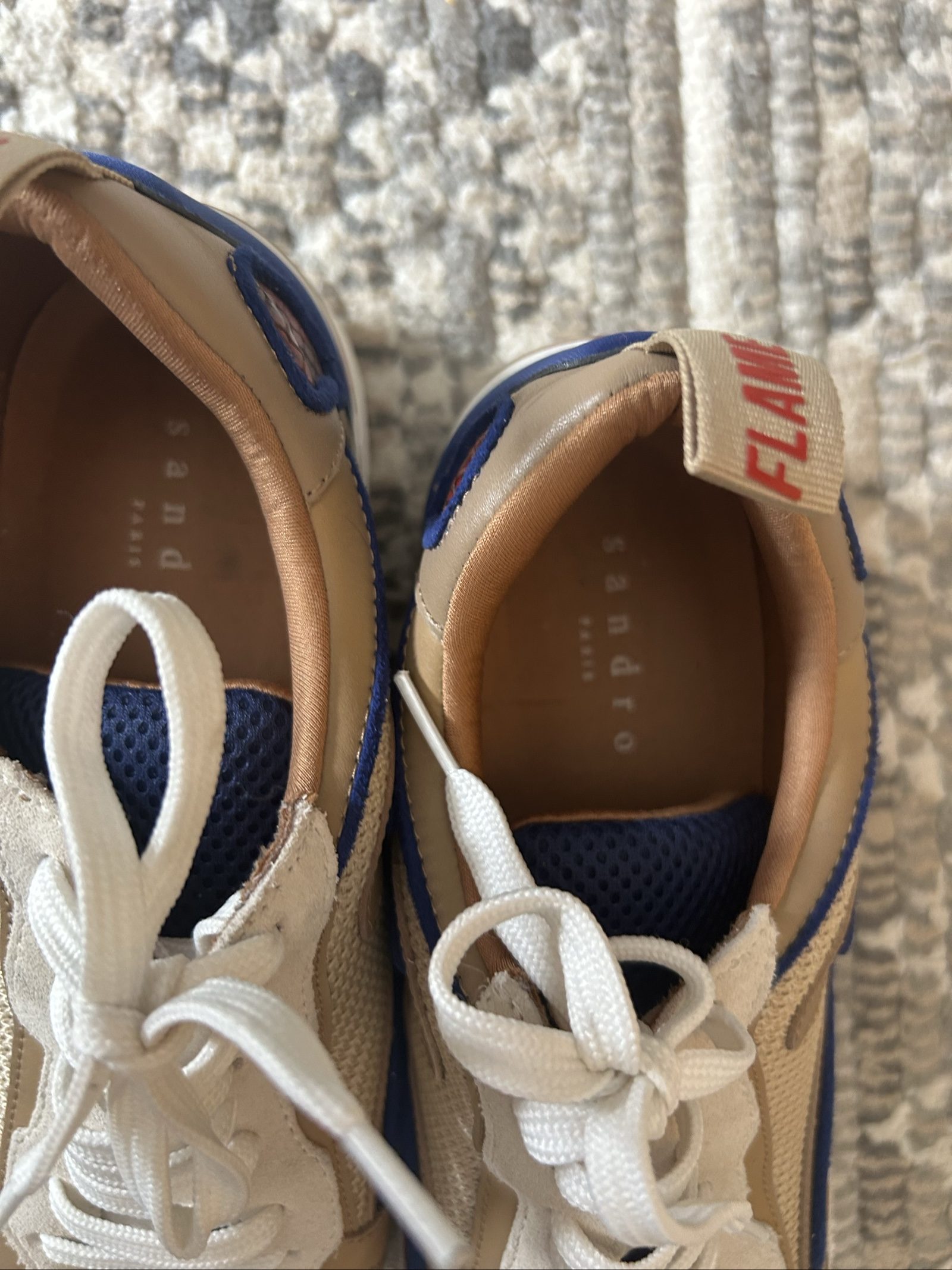 Sandro Paris Blue, Beige & Red Sneakers UK 5.5 image 9