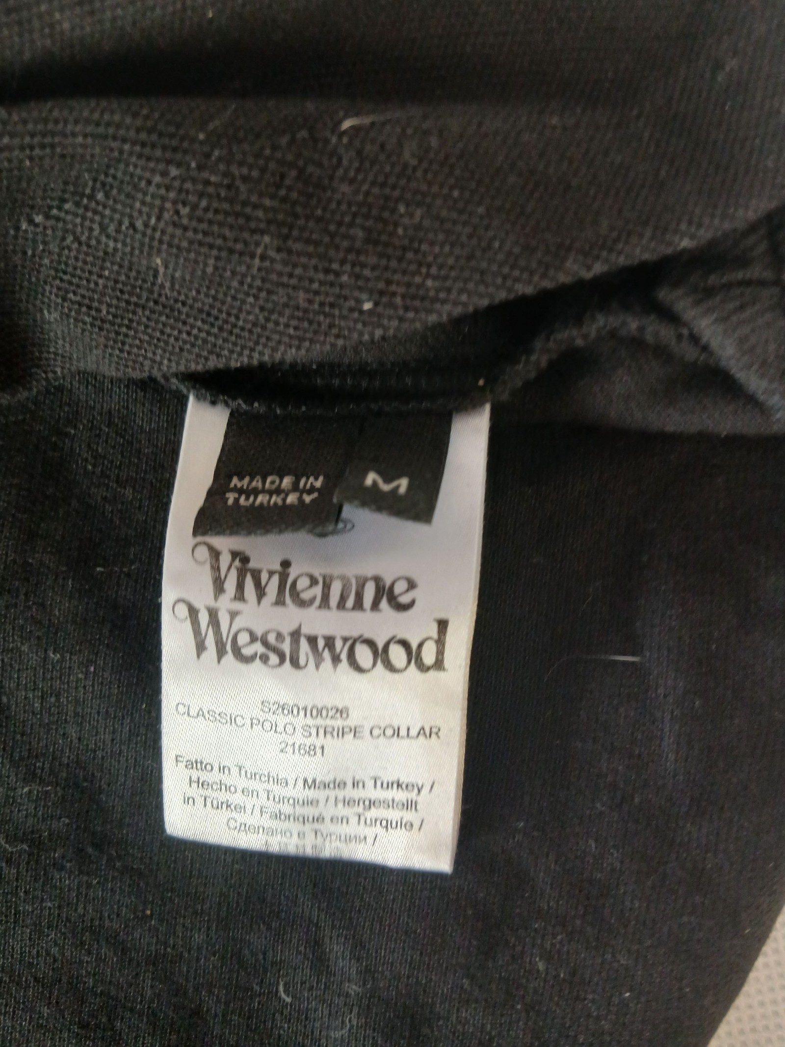Vivienne Westwood Black Classic Polo Stripe Collar Medium image 5