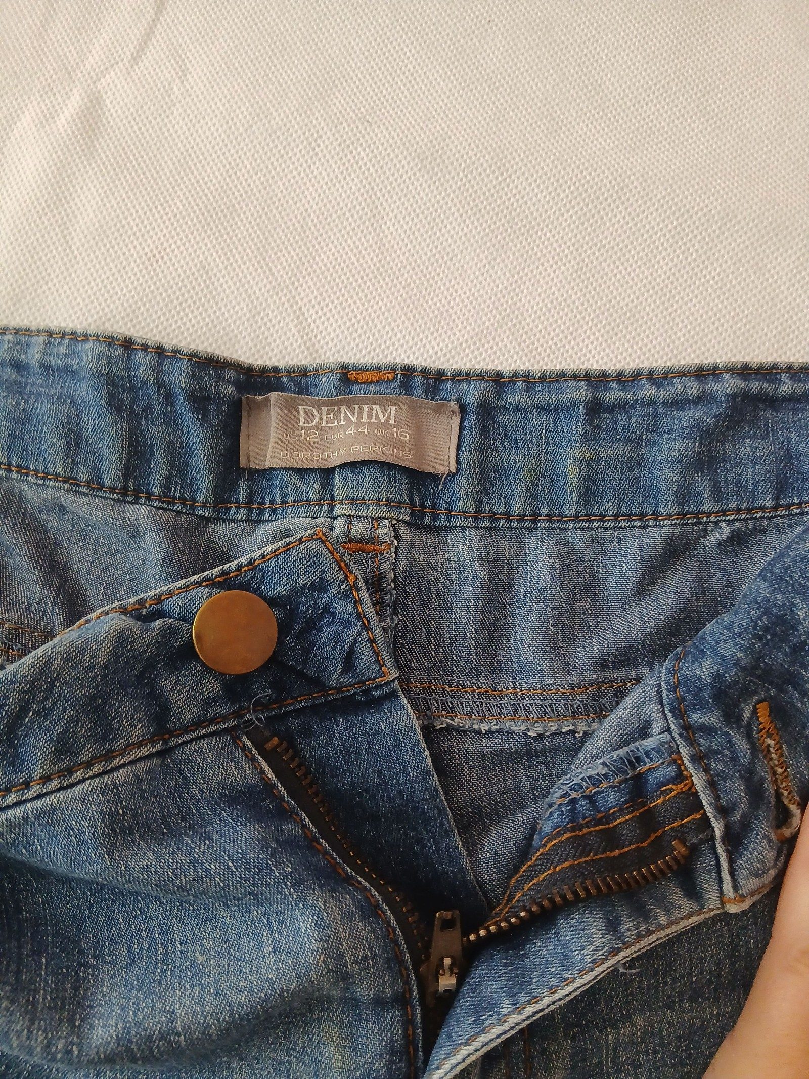 Dorothy Perkins Women's Blue Denim Shorts UK 12 Relaxed Fit image 7