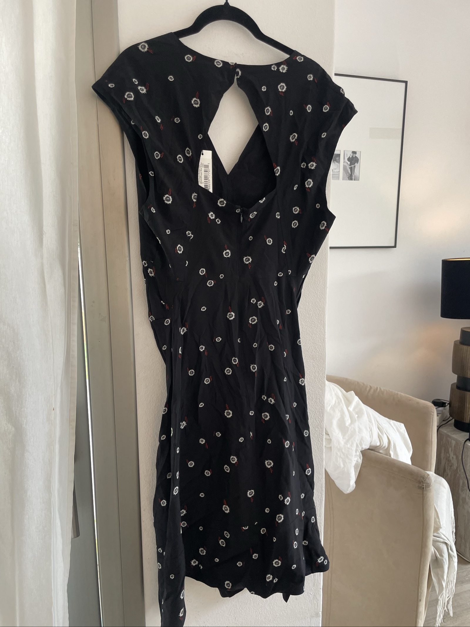 Proenza Schouler Black & White Floral Print Dress Small image 5