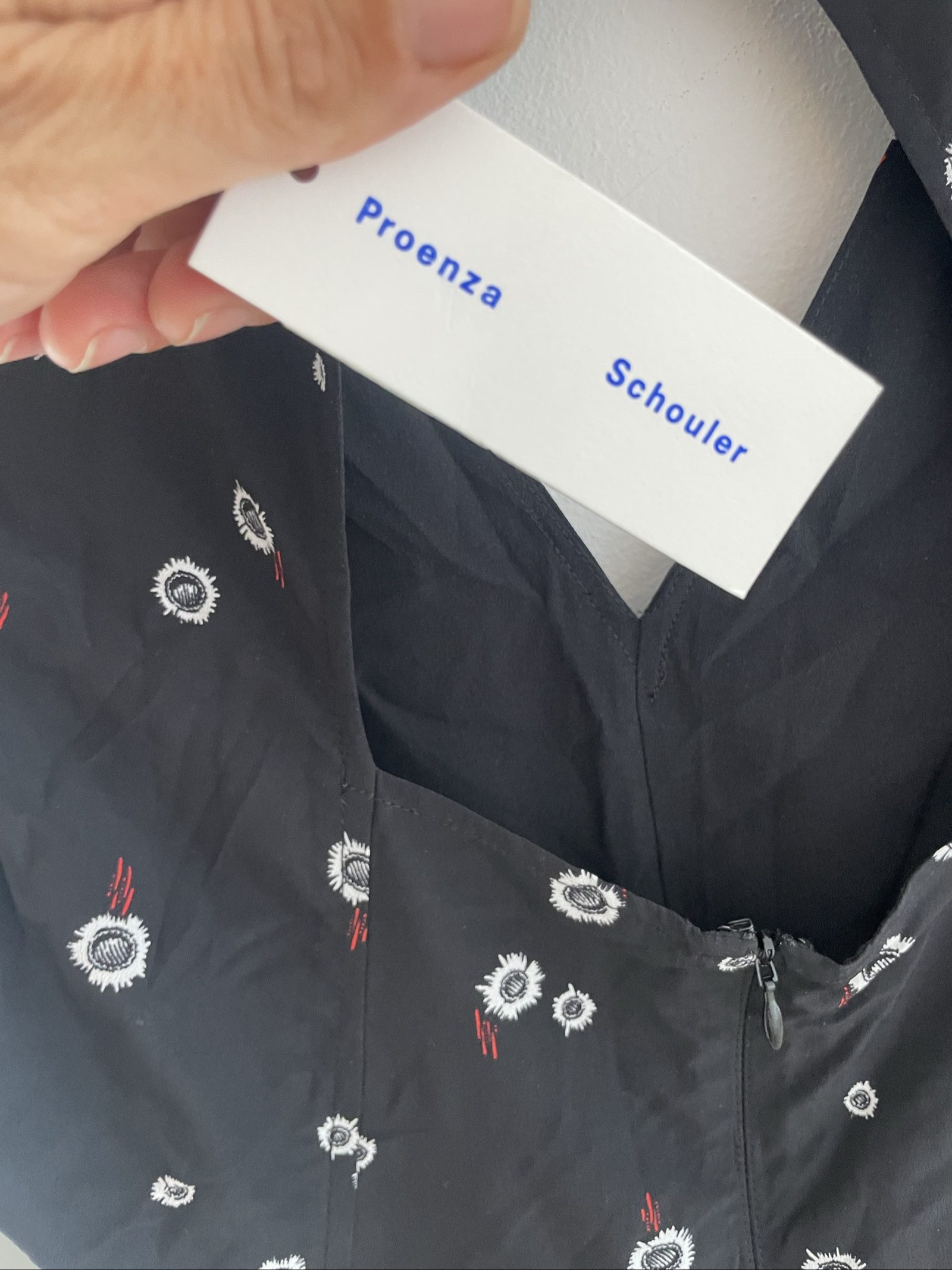 Proenza Schouler Black & White Floral Print Dress Small image 8