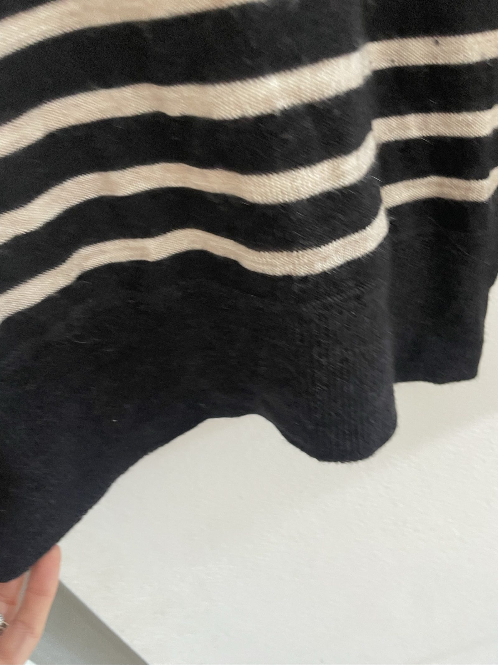 MHL Black & Beige Striped Wool Jumper Large image 3