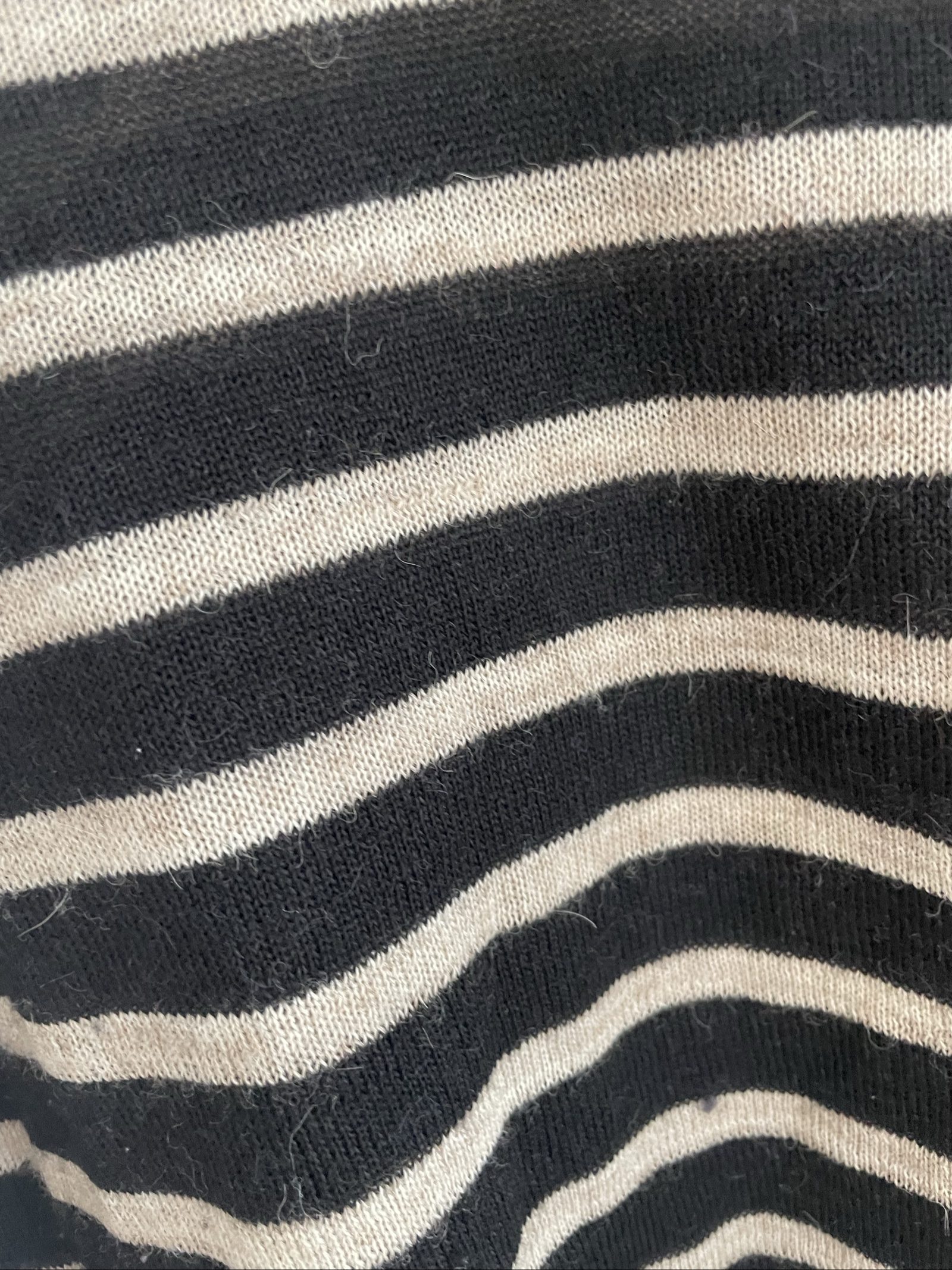 MHL Black & Beige Striped Wool Jumper Large image 4