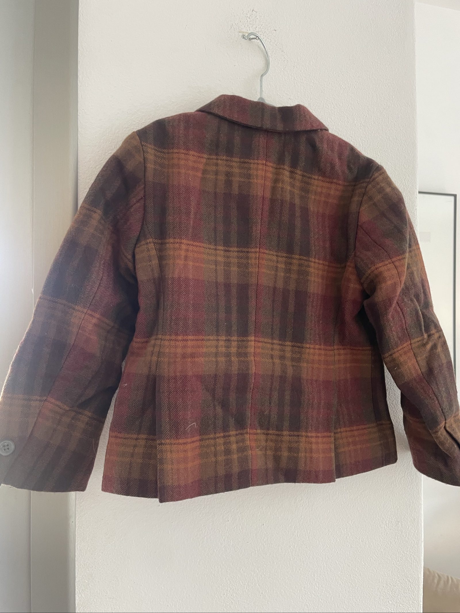 Bonpoint Brown & Red Wool Plaid Jacket 4 Years image 5