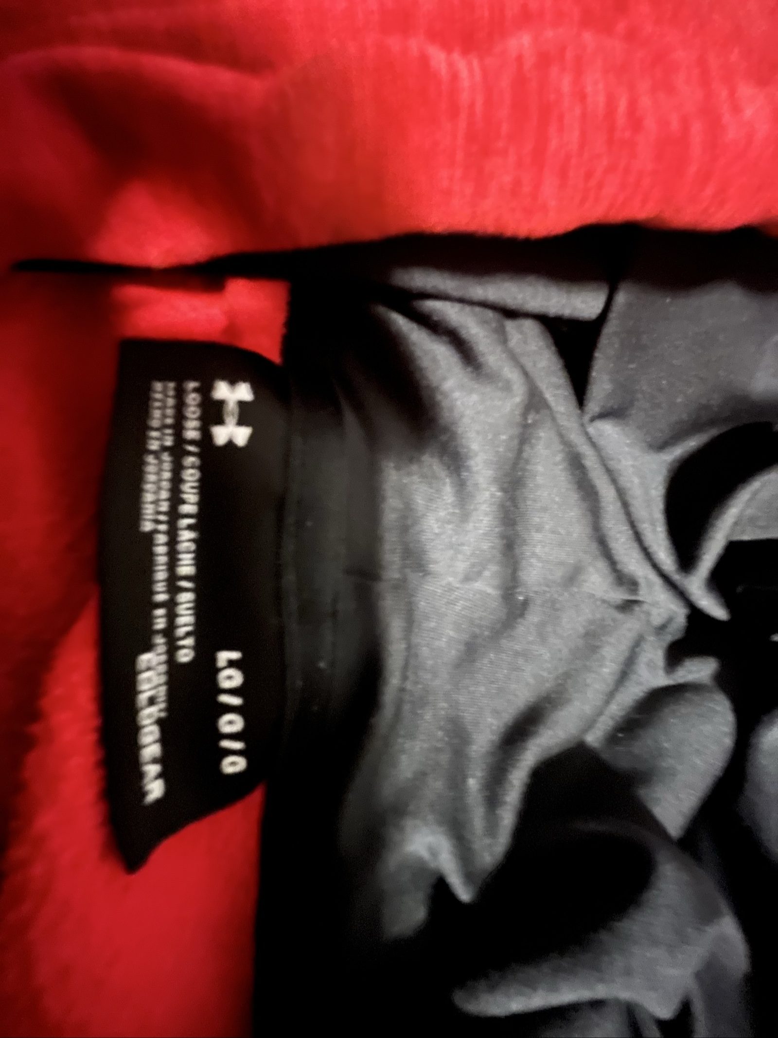 Under Armour Red & Black Hoodie Loose Fit Large image 3