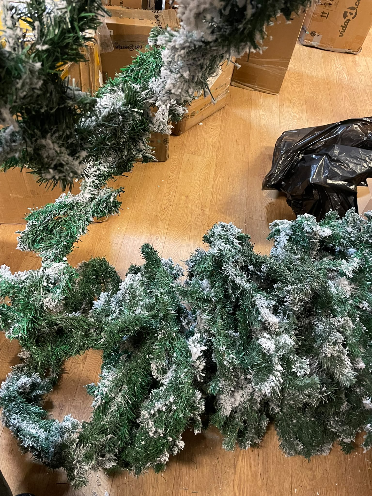 Luxe Besneeuwde Kerstslinger image 3
