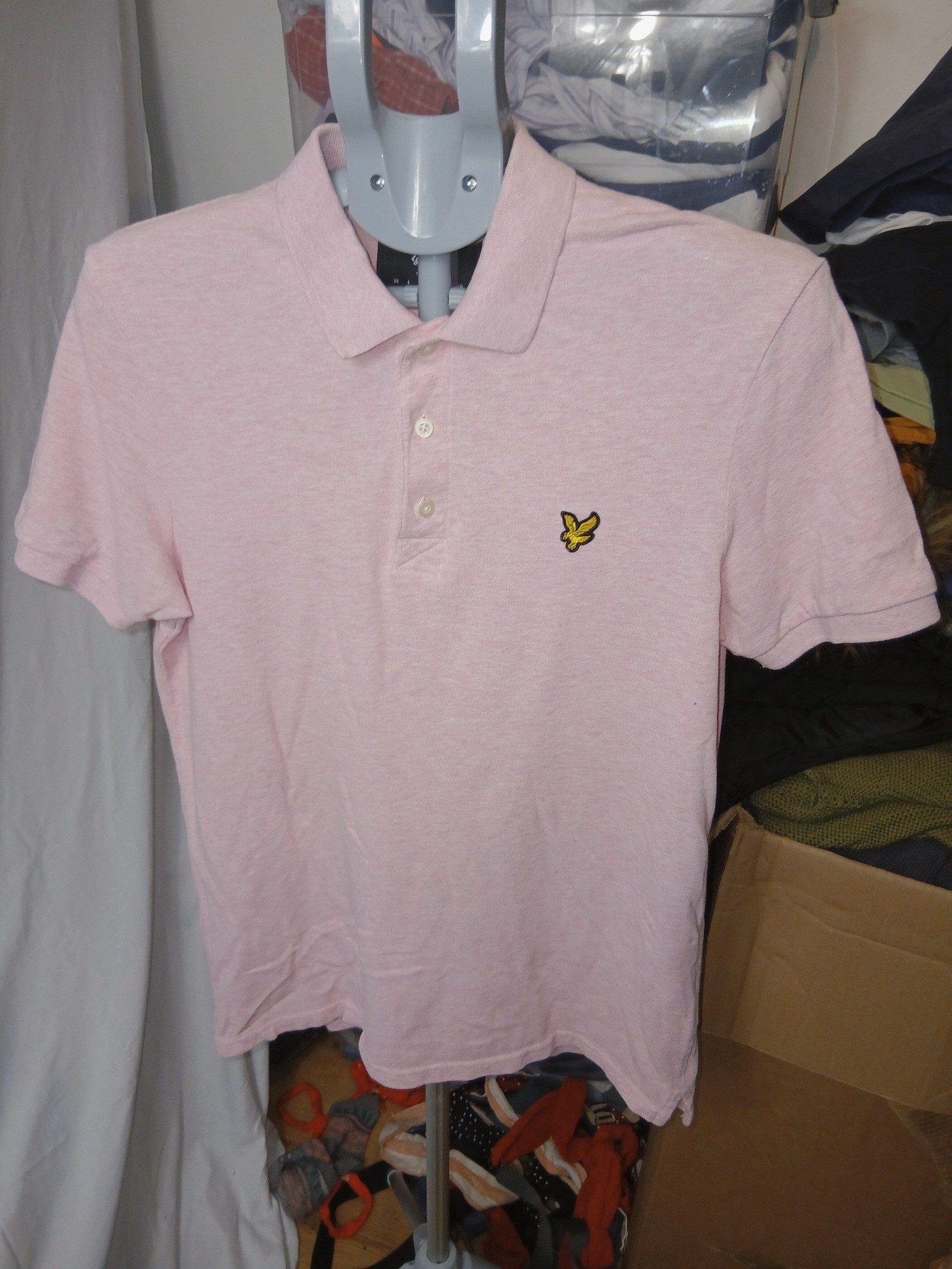 Lyle & Scott Pink Polo Shirt Medium Classic Fit image 3