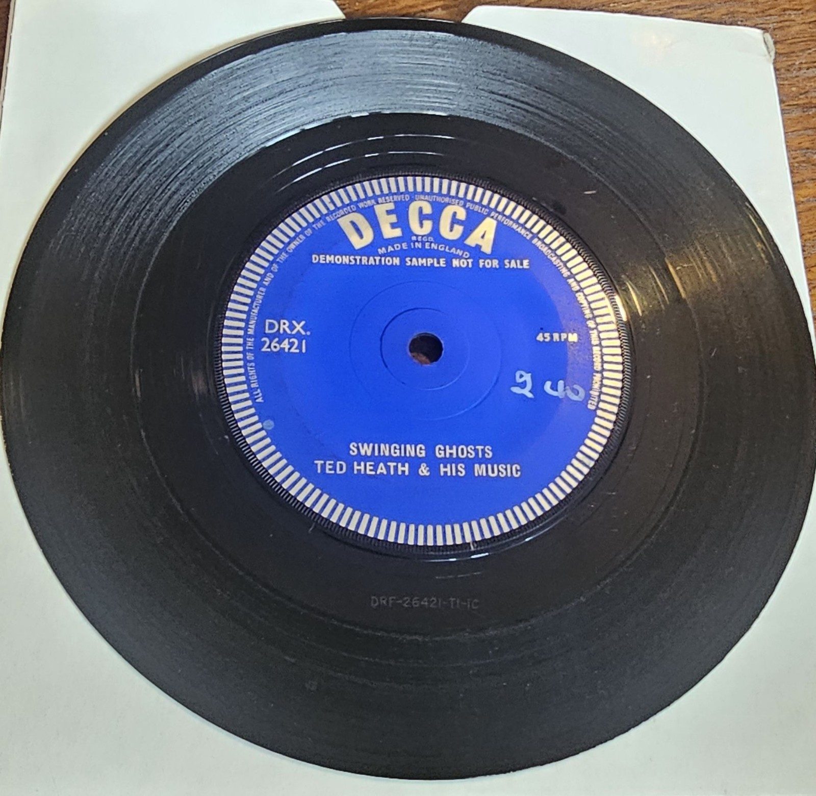 Ted Heath & His Music Swinging Ghosts Demo DECCA DRX 26421 7" Vinyl Single