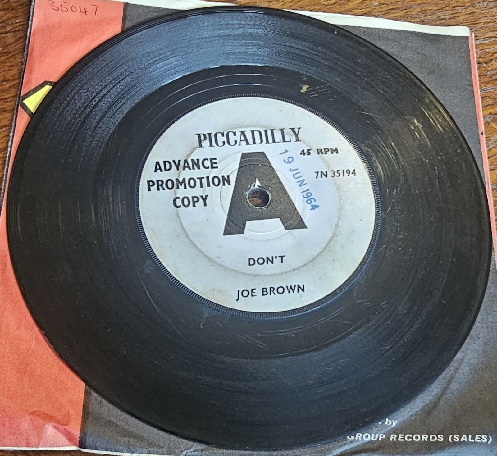 Joe Brown Don't PROMO Piccadilly 7N 35194 7" Promo 7" Vinyl Single