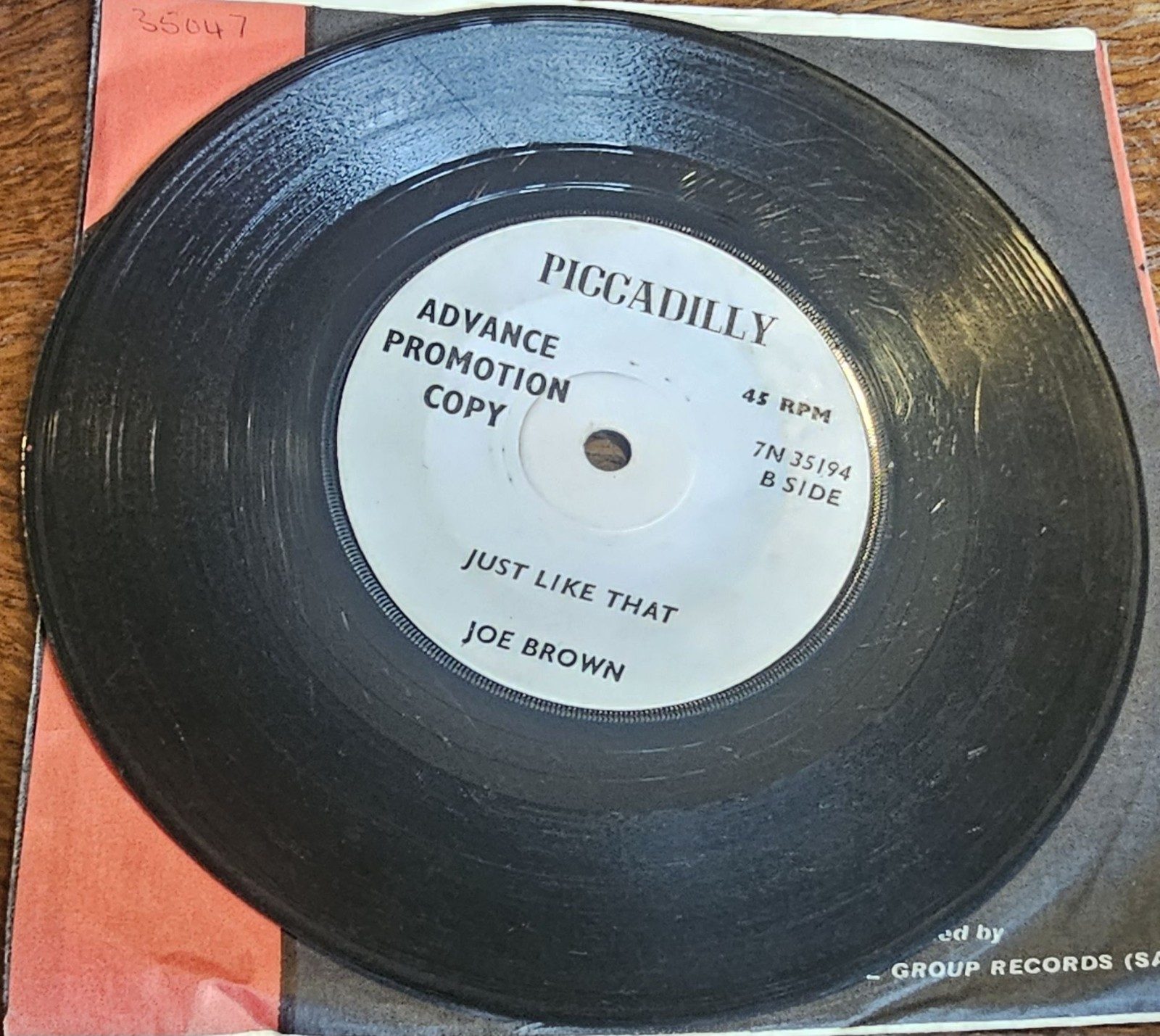 Joe Brown Don't PROMO Piccadilly 7N 35194 7" Promo 7" Vinyl Single image 2