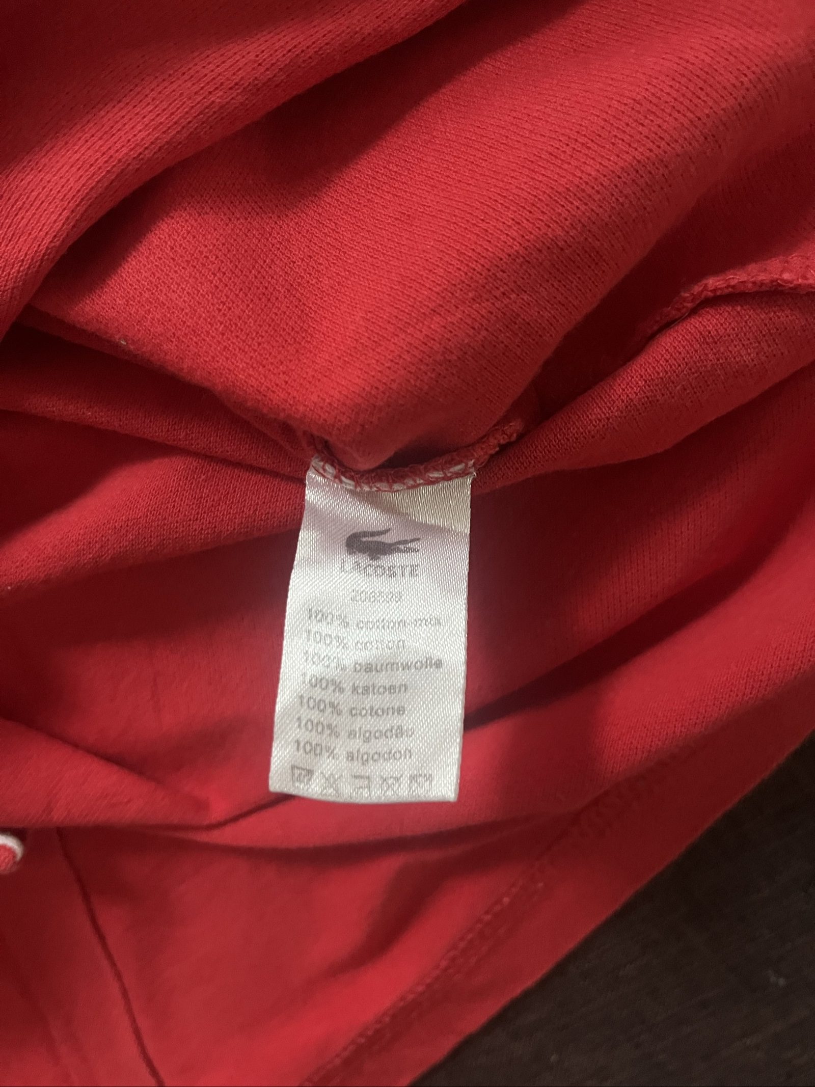 Lacoste Red, White & Navy Polo Shirt US S image 6
