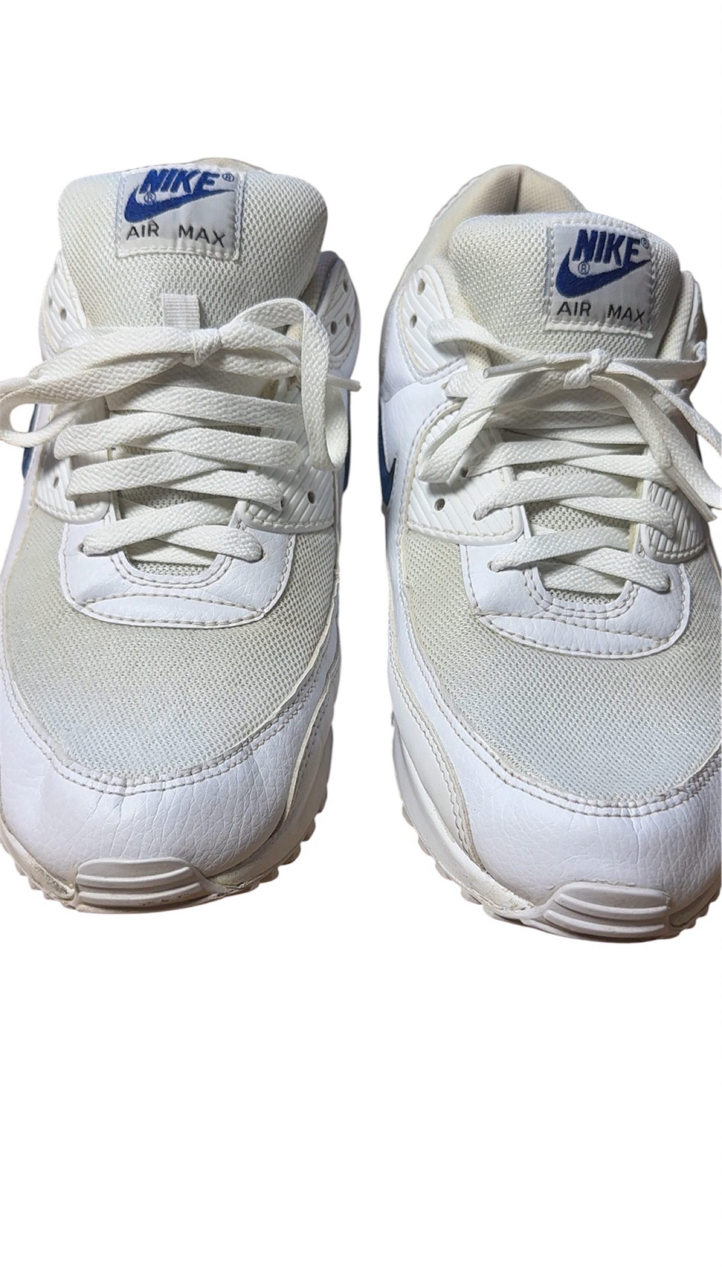 Nike Mens Air Max 90 Jewel Trainers UK 11 White Game Royal DV3503-100 image 2