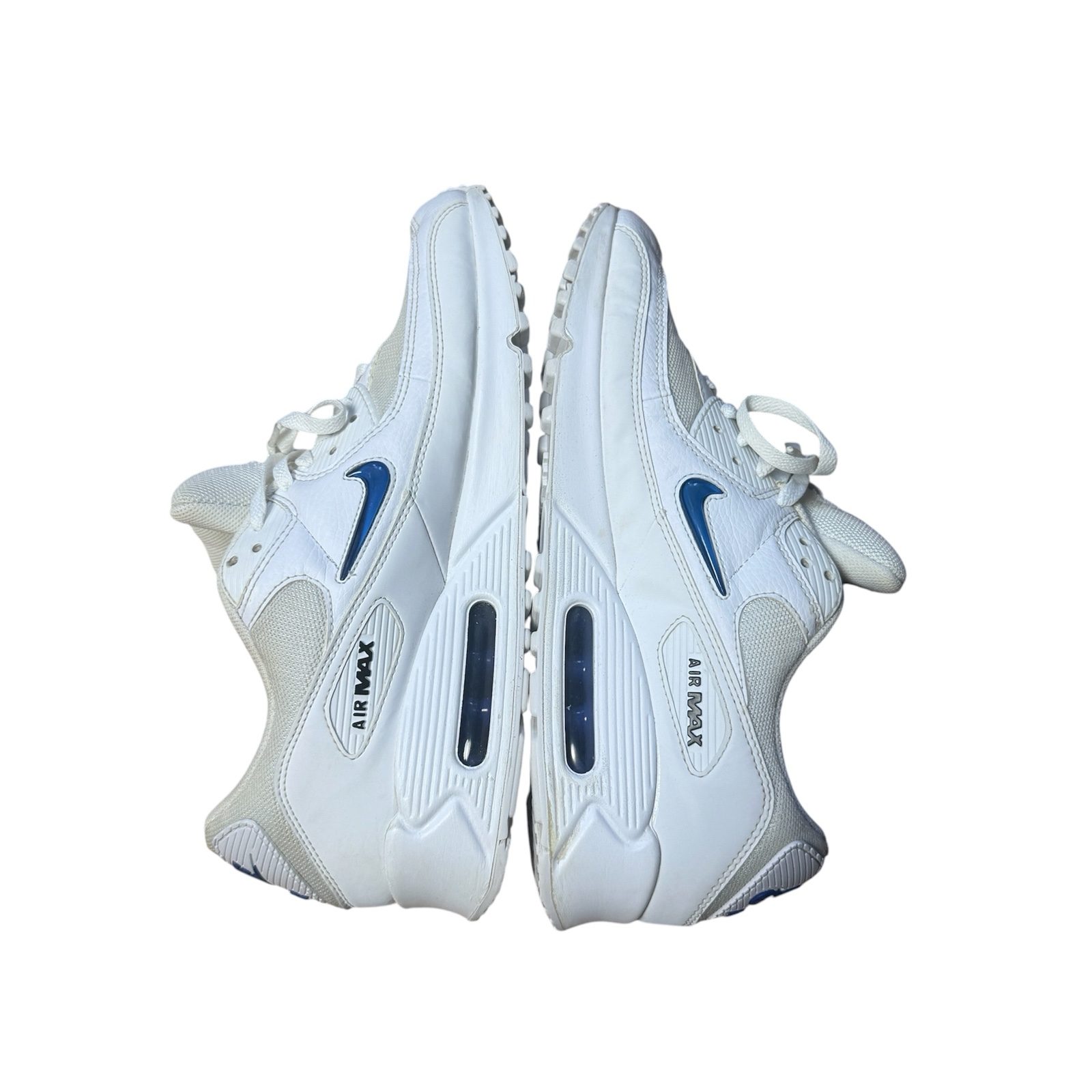 Nike Mens Air Max 90 Jewel Trainers UK 11 White Game Royal DV3503-100 image 8