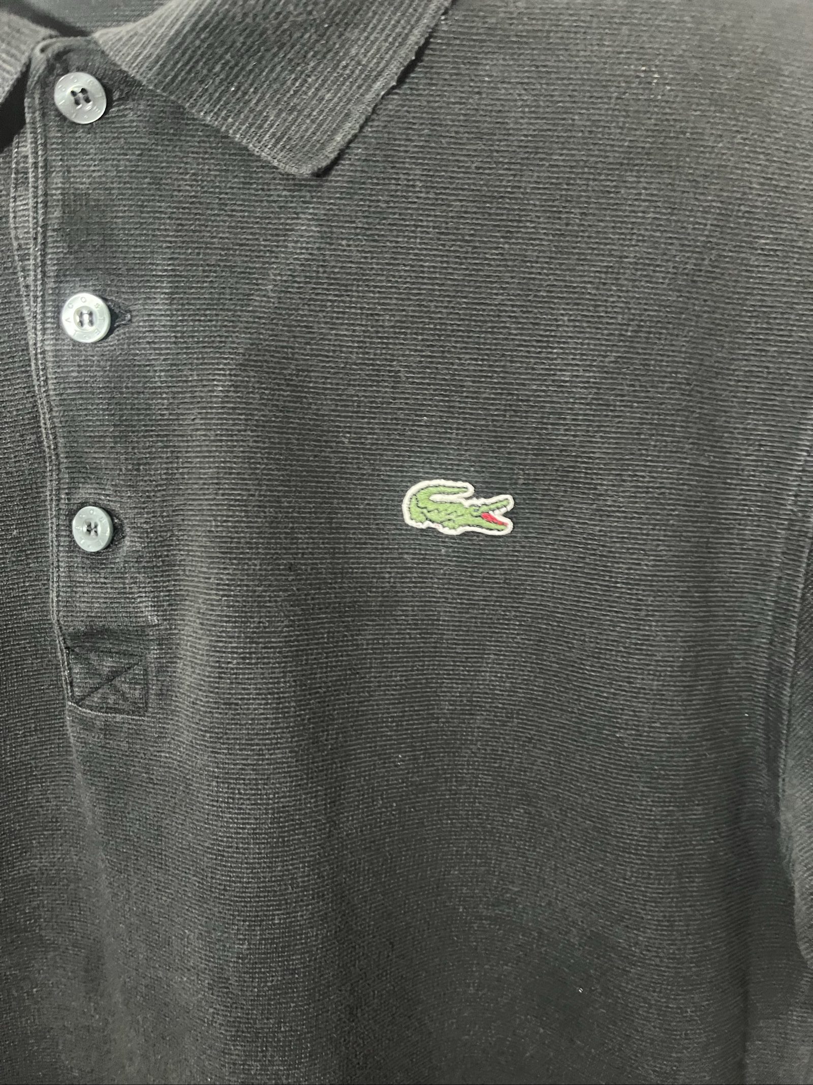 Lacoste Black Sport Men's Polo Shirt Size 3 Cotton image 2