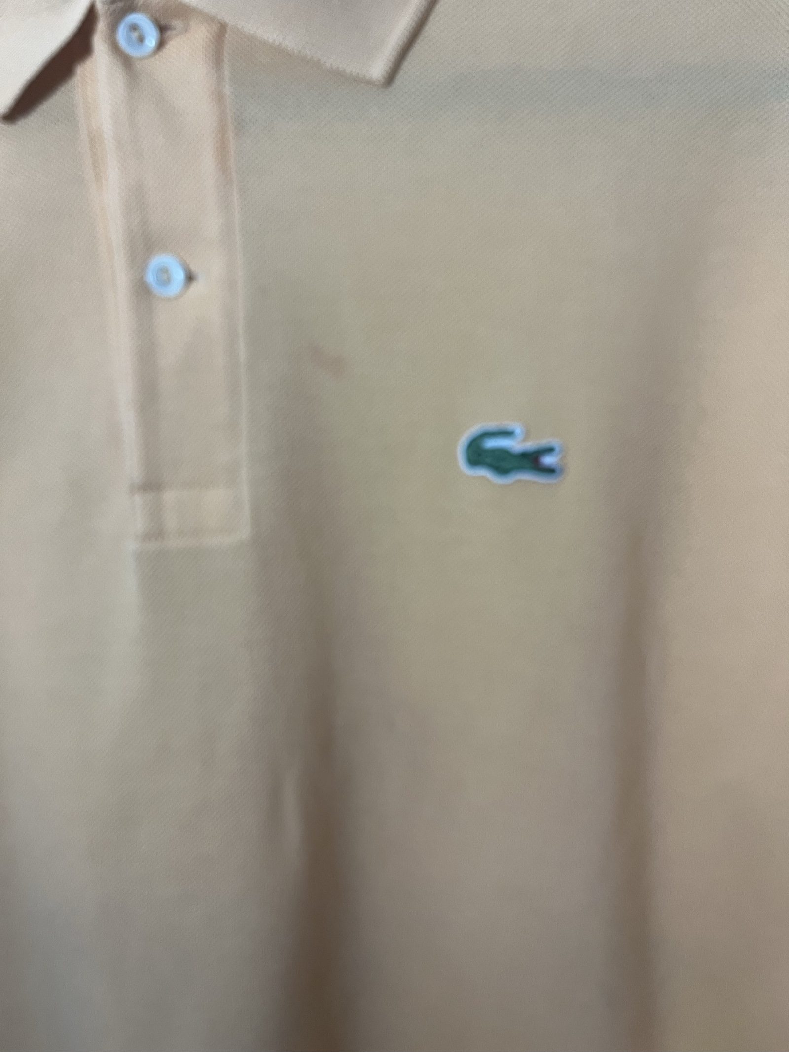 Lacoste Men's Light Orange Polo Shirt Size M Cotton image 2