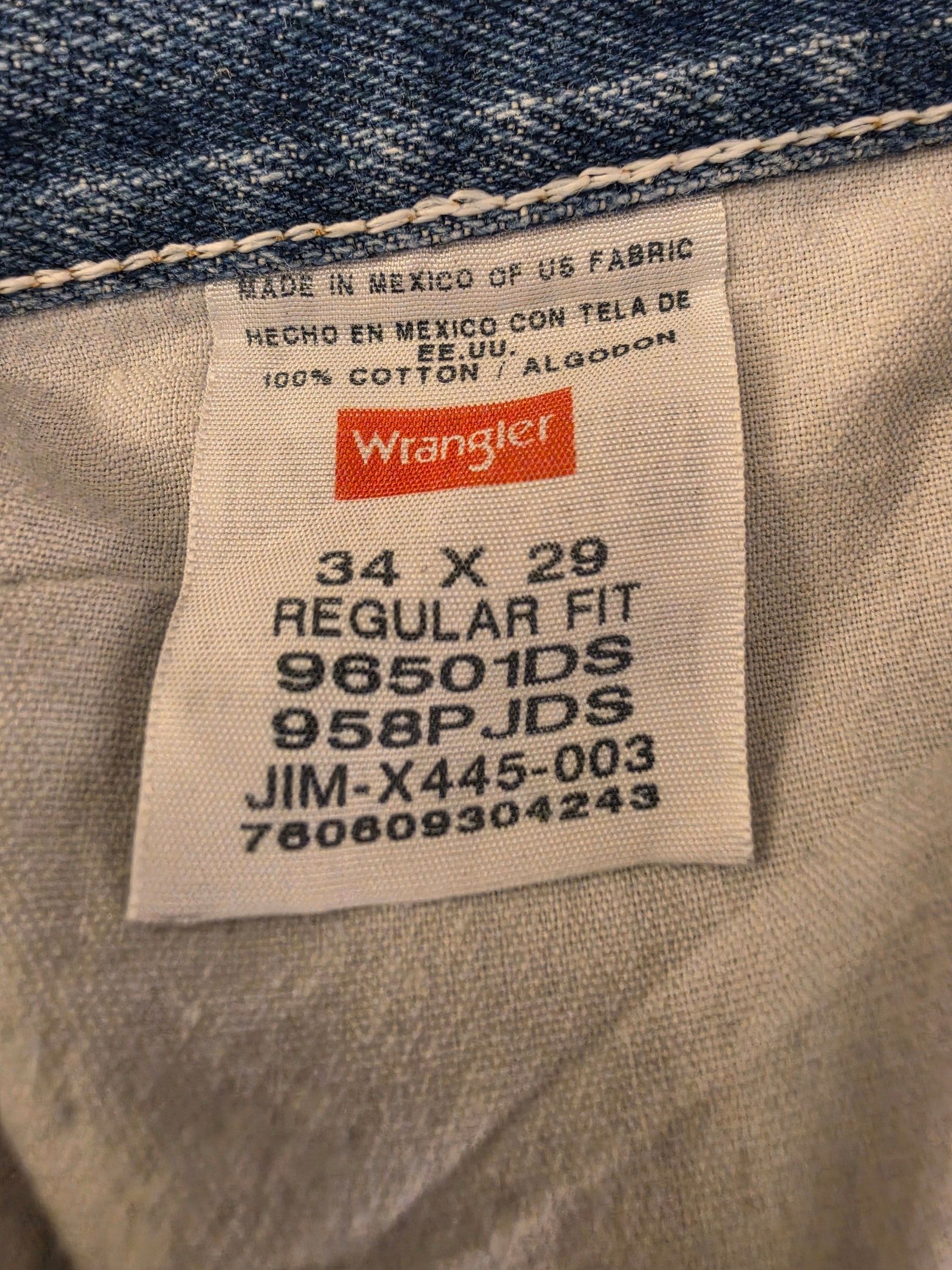 Wrangler Blue Denim Jeans 34 x 29 Casual image 9