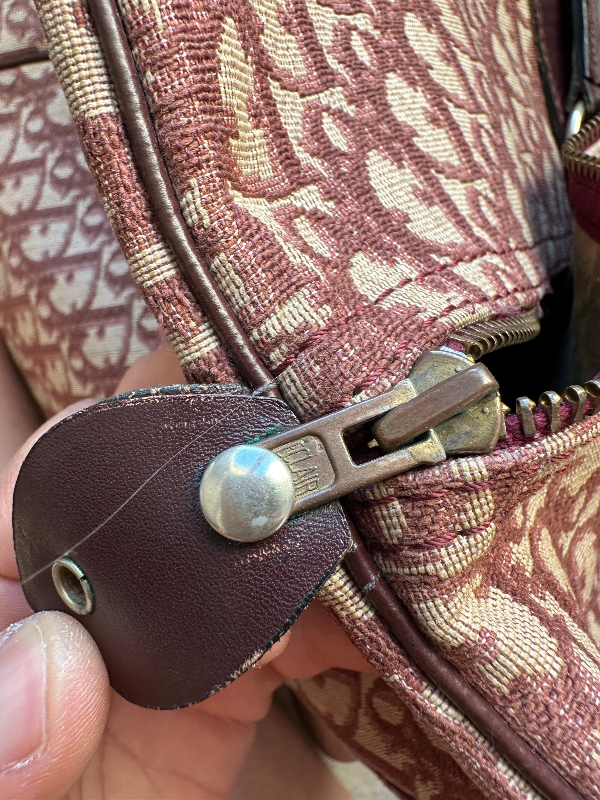 Christian Dior Brown & Beige Monogram Travel Bag Vintage image 5