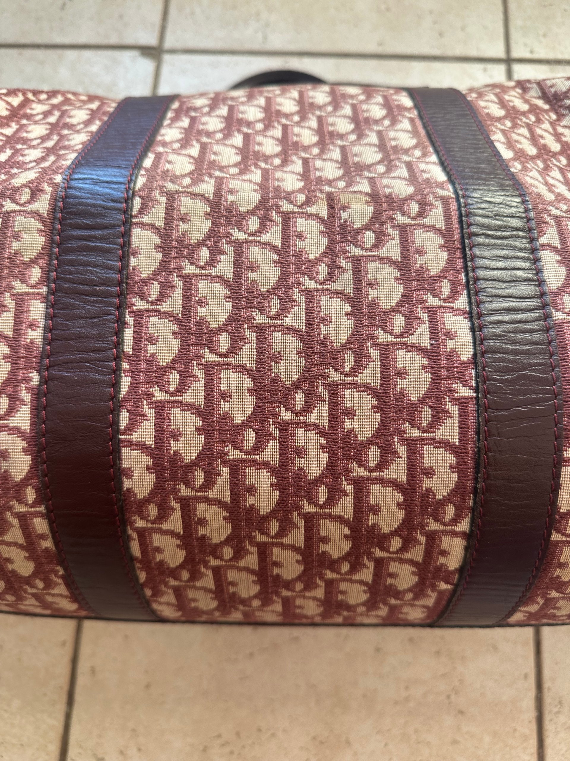 Christian Dior Brown & Beige Monogram Travel Bag Vintage image 6
