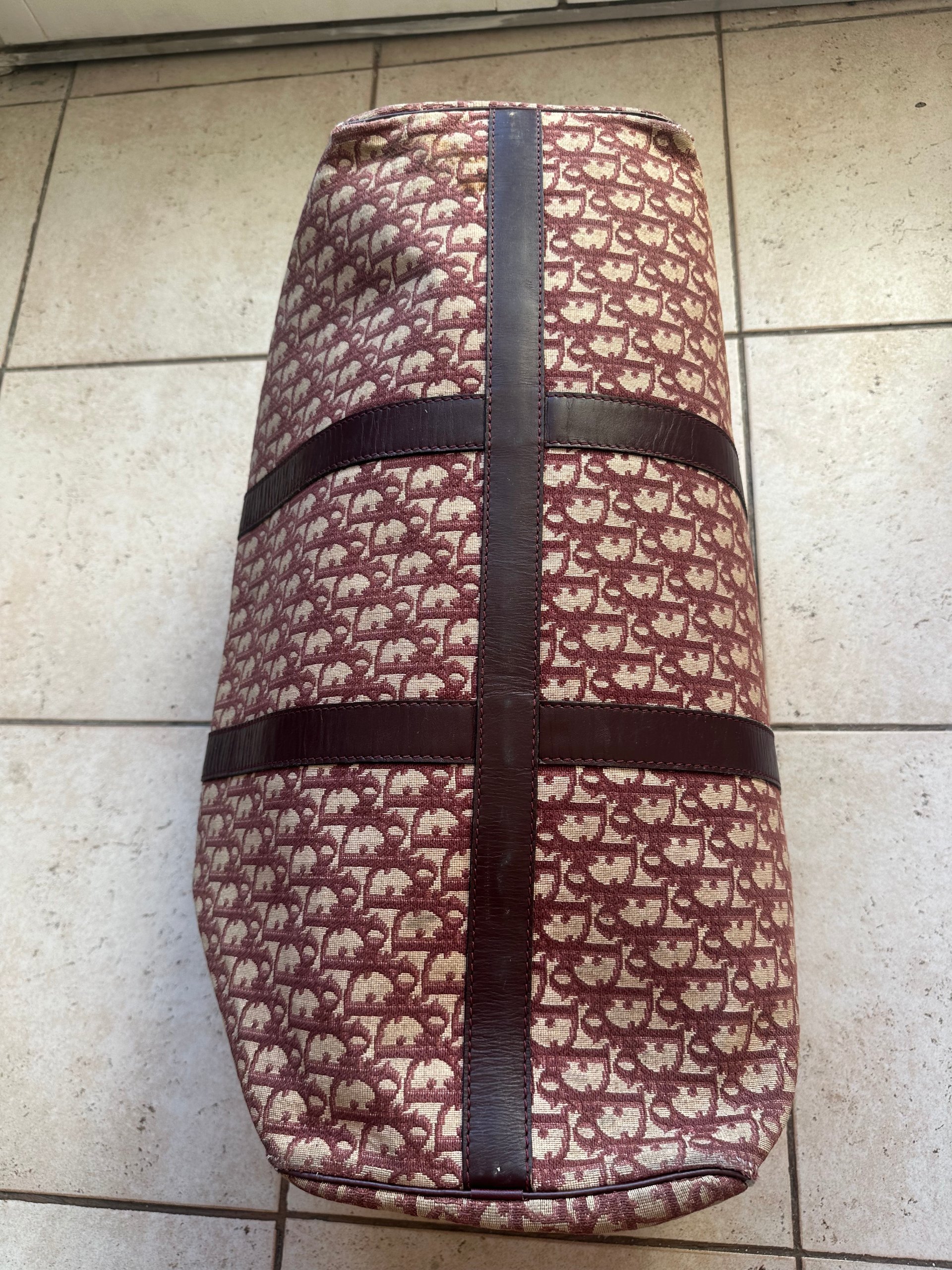 Christian Dior Brown & Beige Monogram Travel Bag Vintage image 7