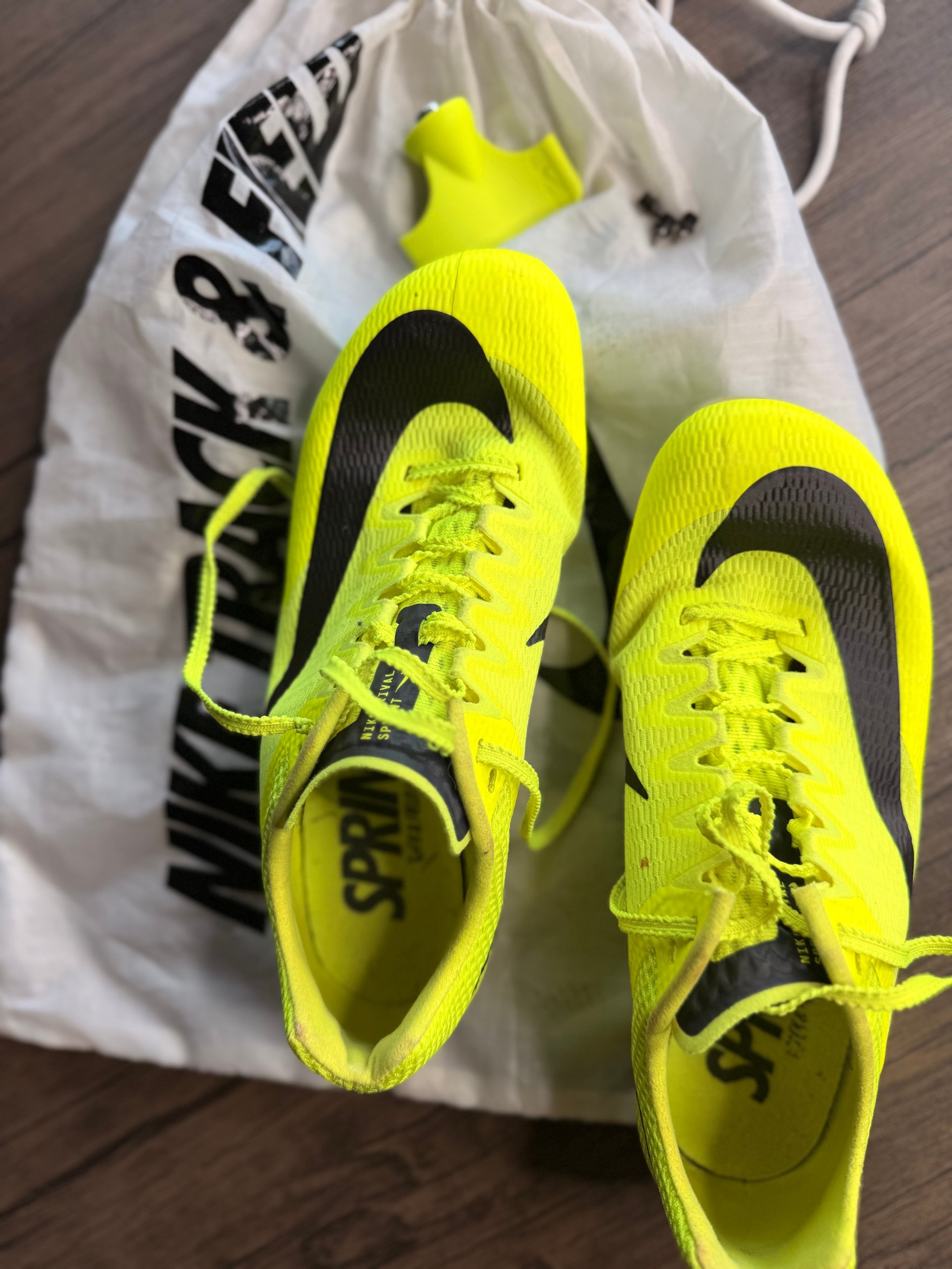Nike Yellow & Black Track & Field Sprint Spikes US 6 image 2