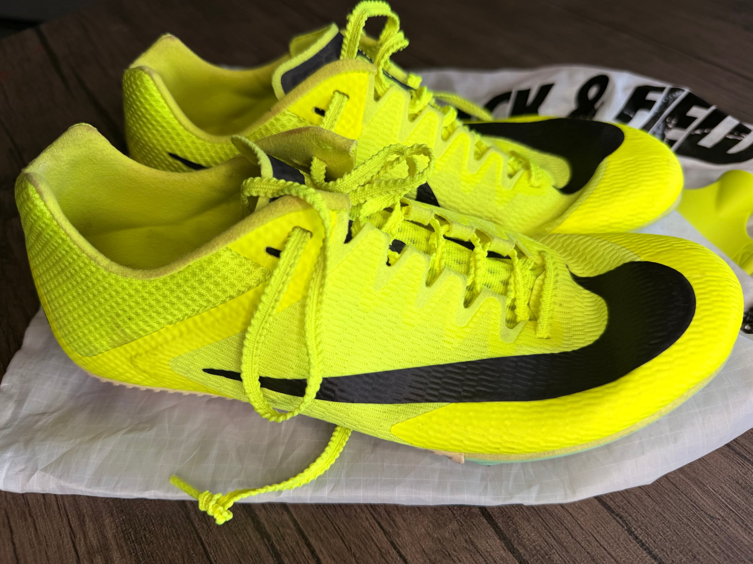 Nike Yellow & Black Track & Field Sprint Spikes US 6 image 3