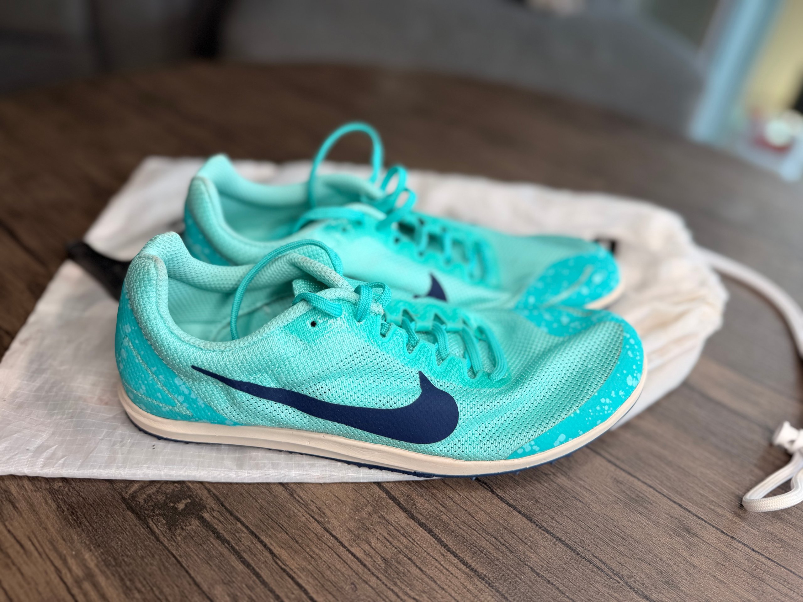 Nike Turquoise & Navy Track & Field Running Spikes US 8
