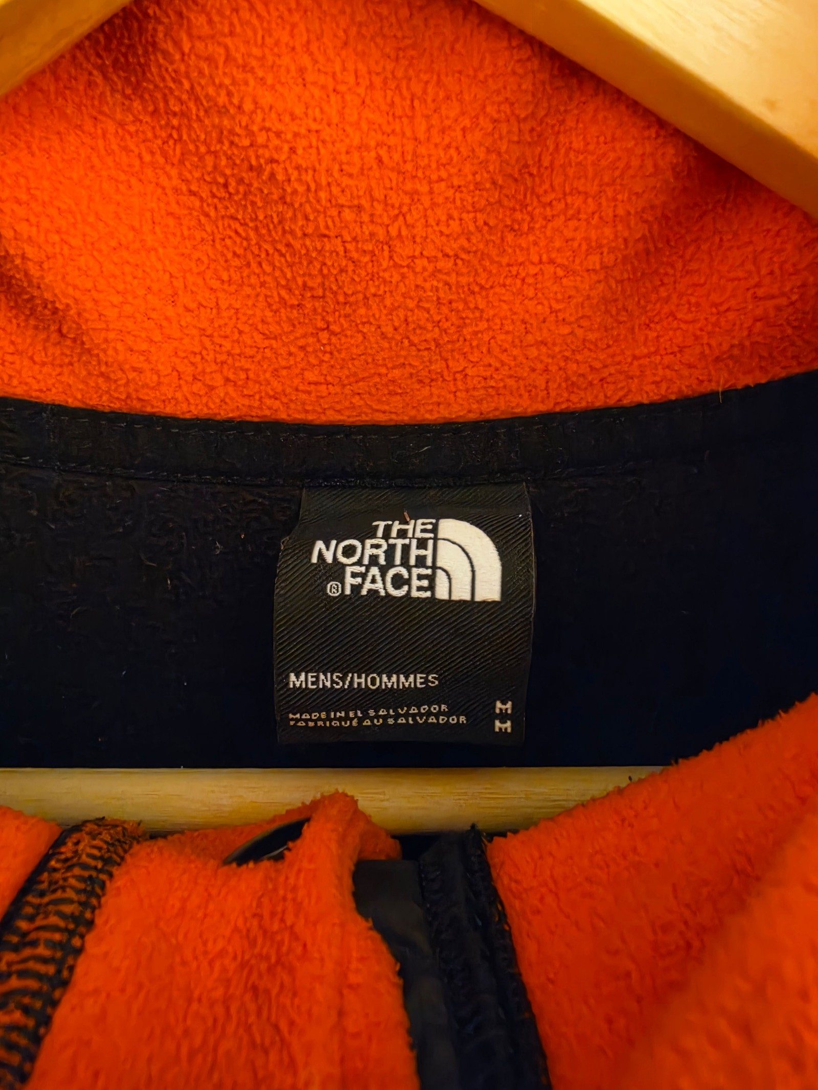 The North Face Men's Orange & Black Fleece Pullover Medium image 3