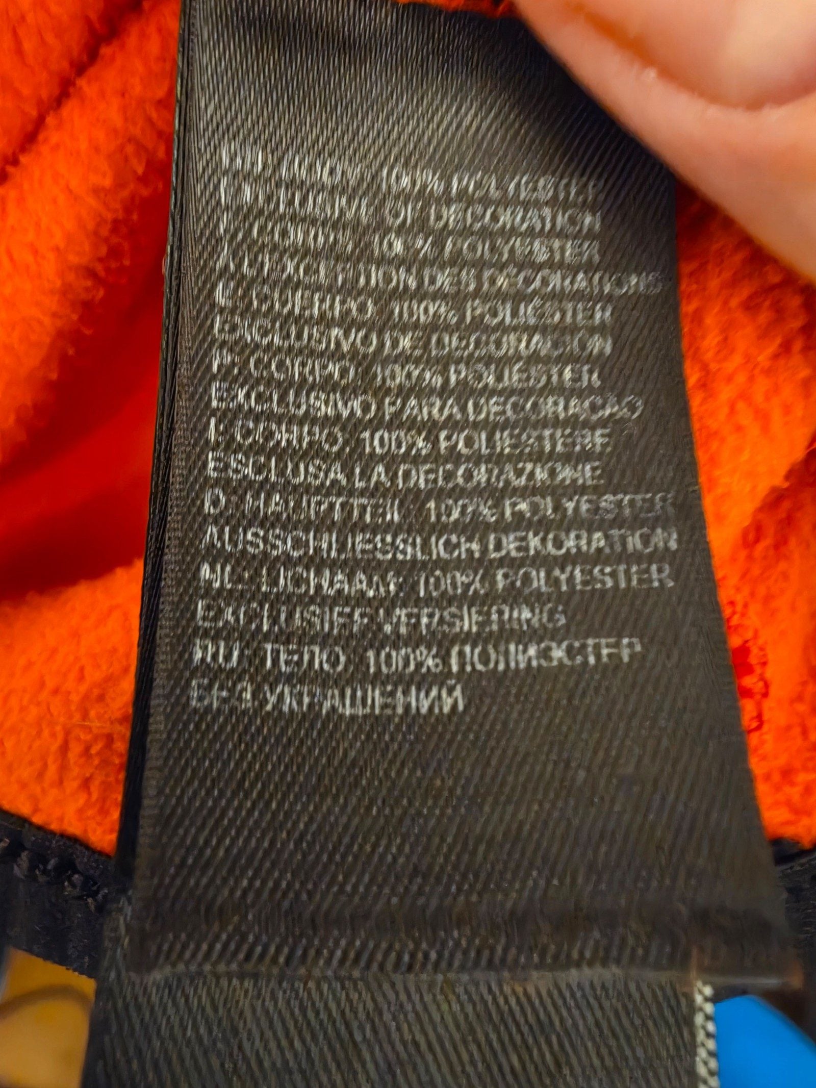 The North Face Men's Orange & Black Fleece Pullover Medium image 6