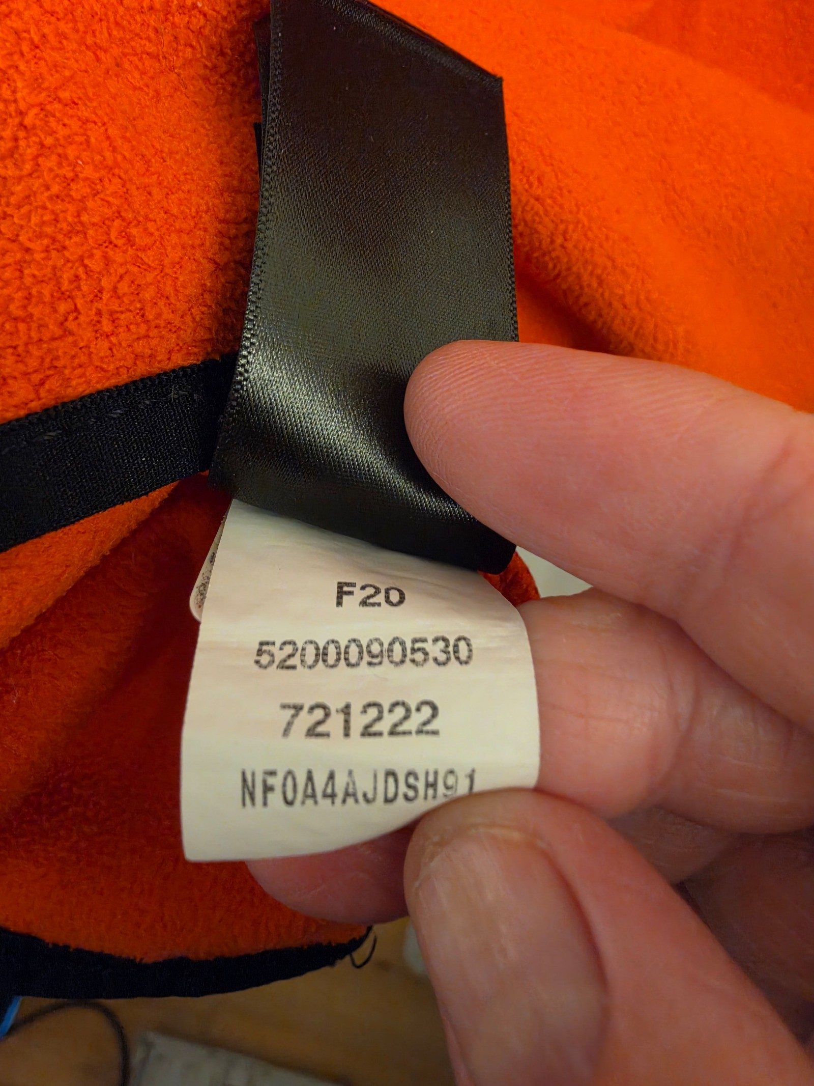 The North Face Men's Orange & Black Fleece Pullover Medium image 8
