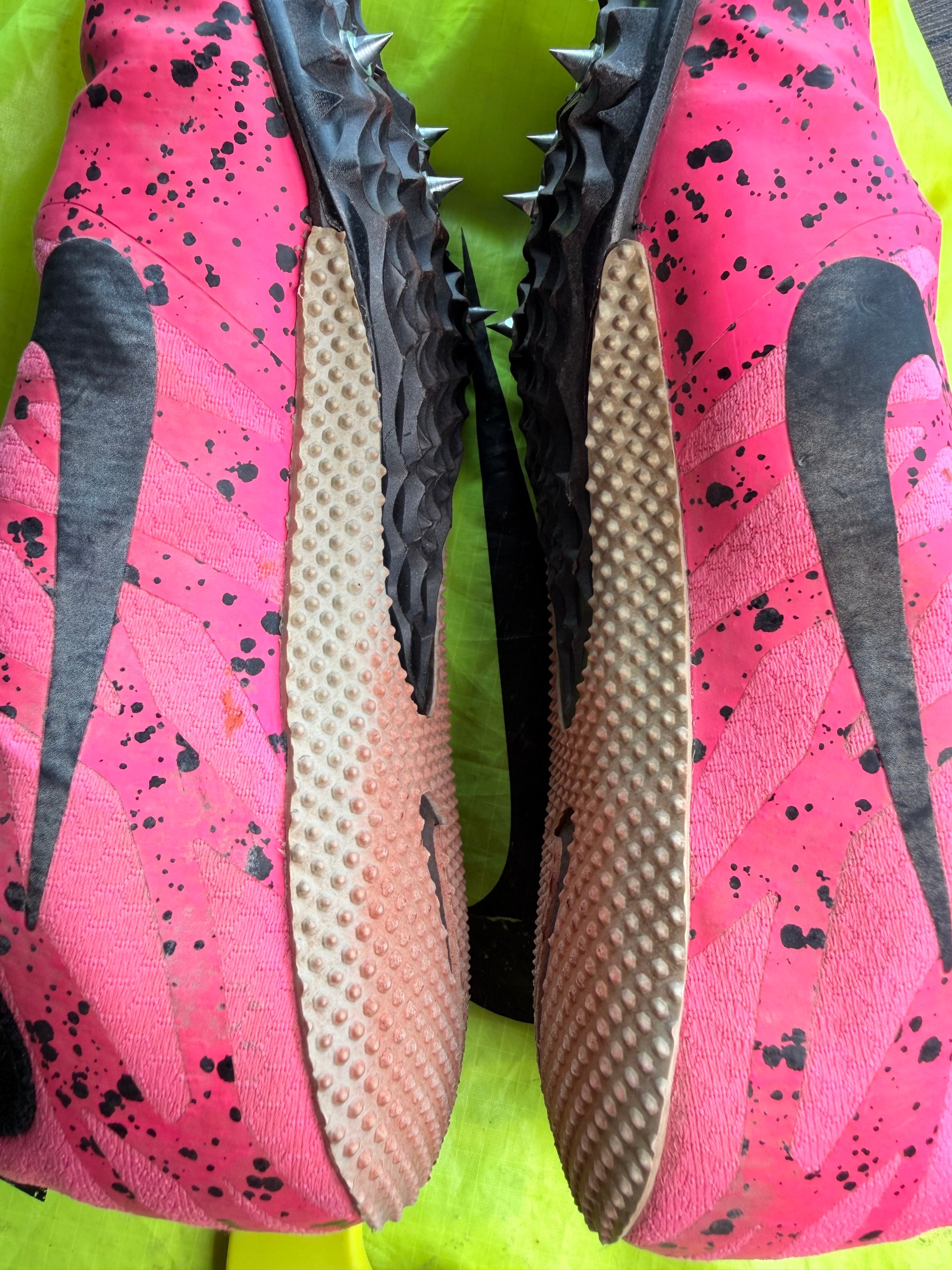 Nike Pink & Black Racing Spikes US 7.5 with Bag & Replacement Spikes image 9