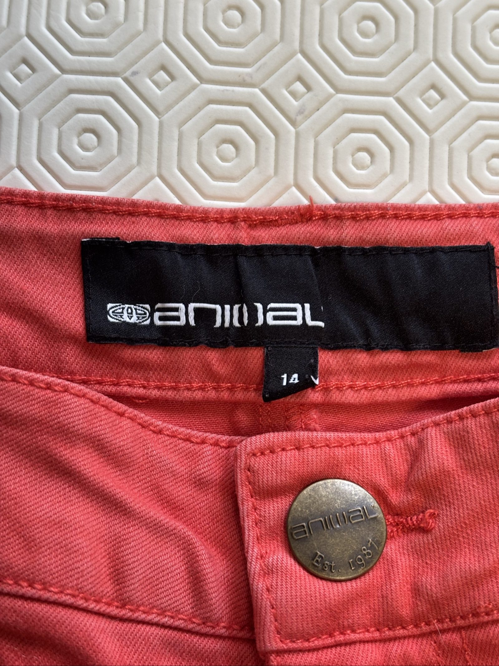Animal Women's Dark Pink Cotton Jeans Size 14 image 3