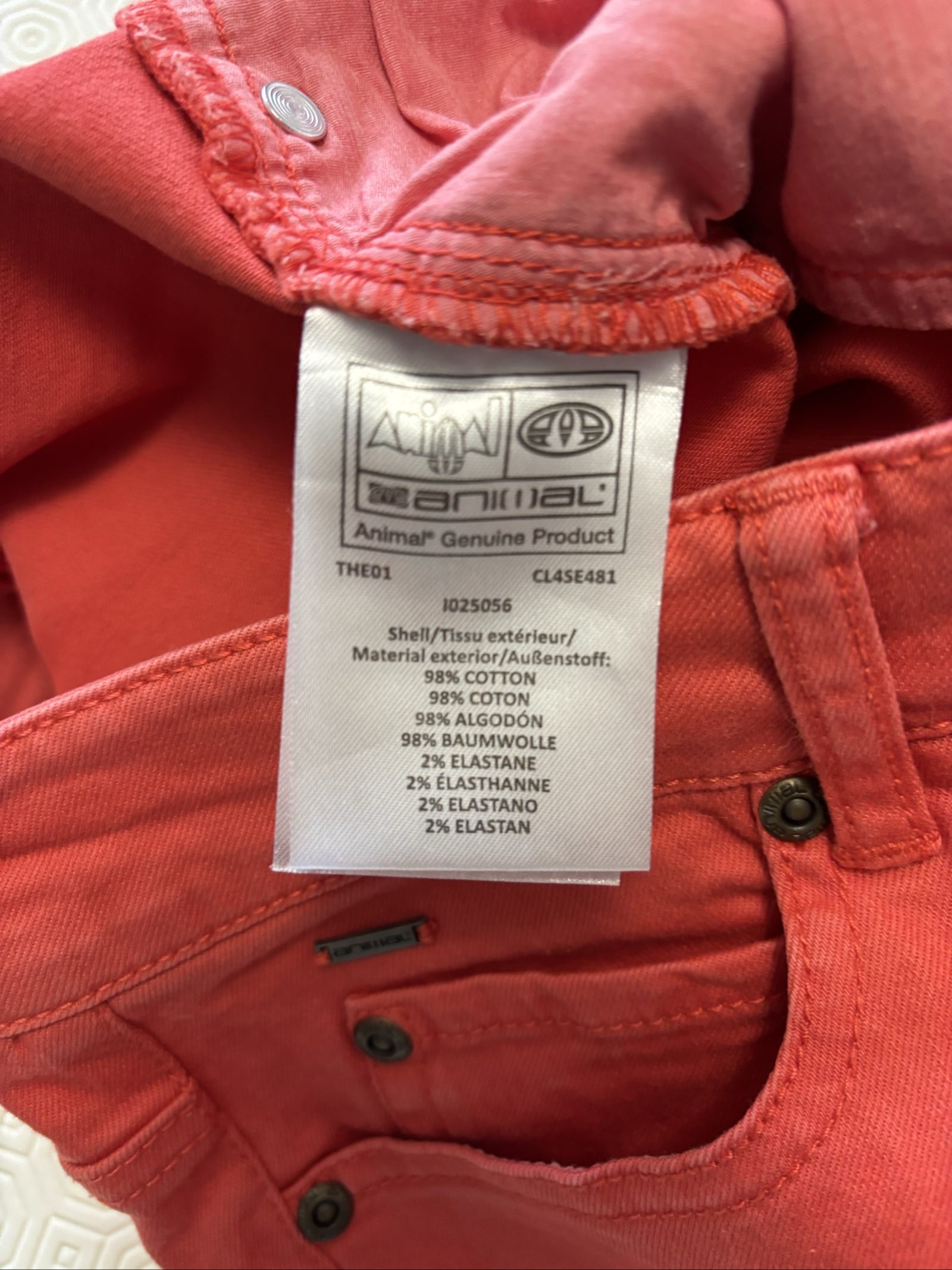 Animal Women's Dark Pink Cotton Jeans Size 14 image 6