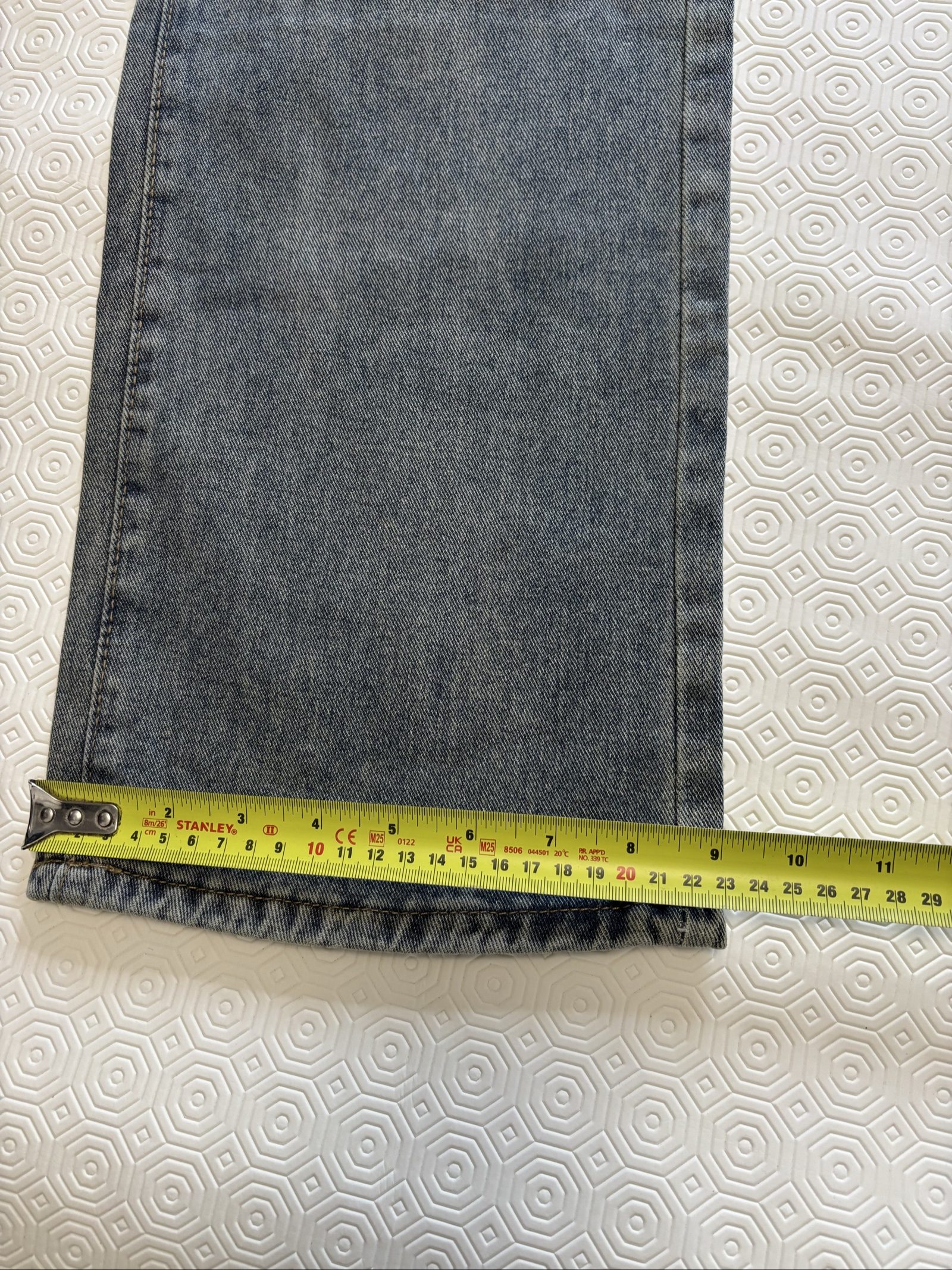 Blue Distressed Ripped Denim Jeans Straight Leg image 5