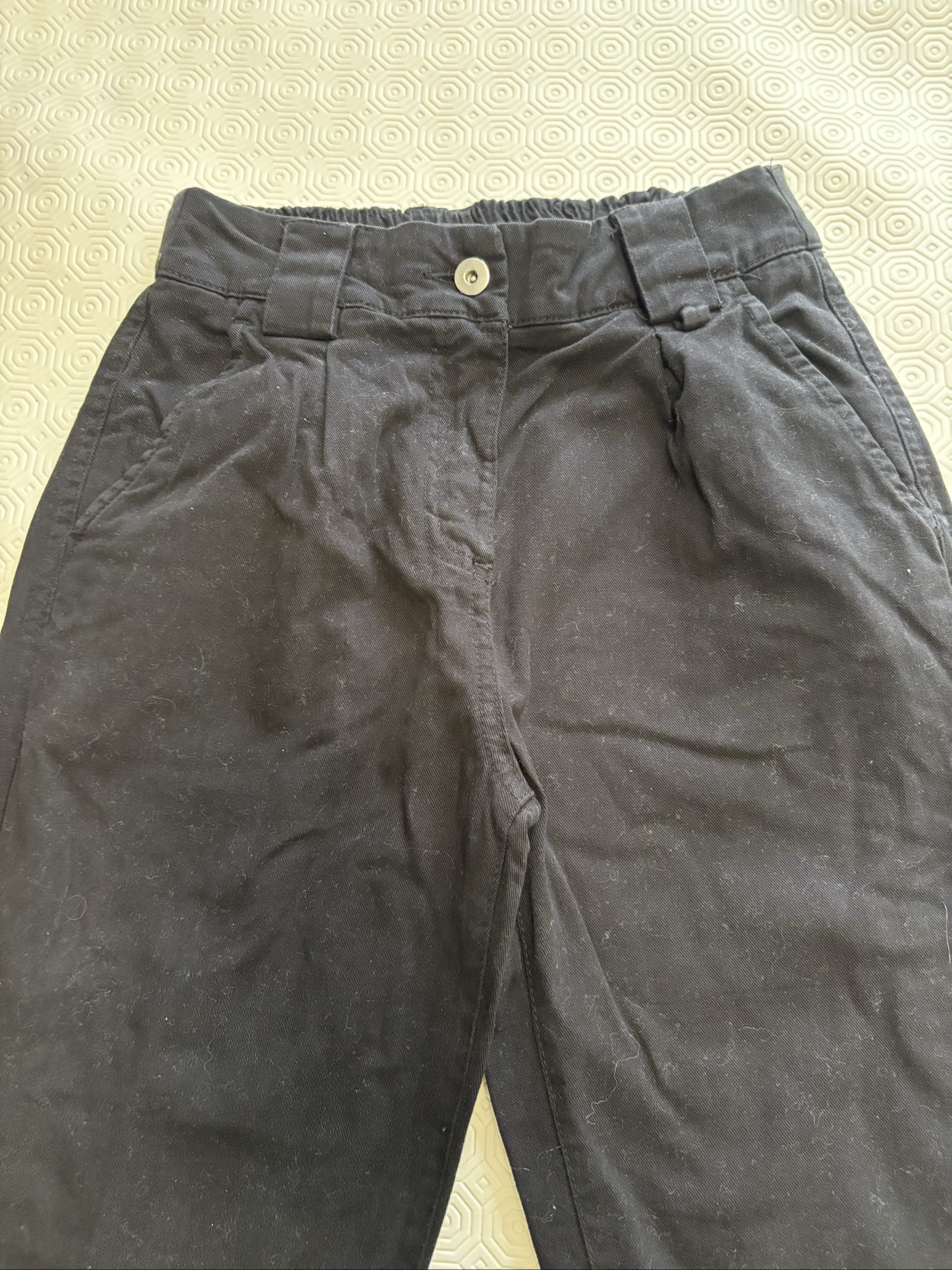 Gap Black Cotton Twill Trousers Medium image 3