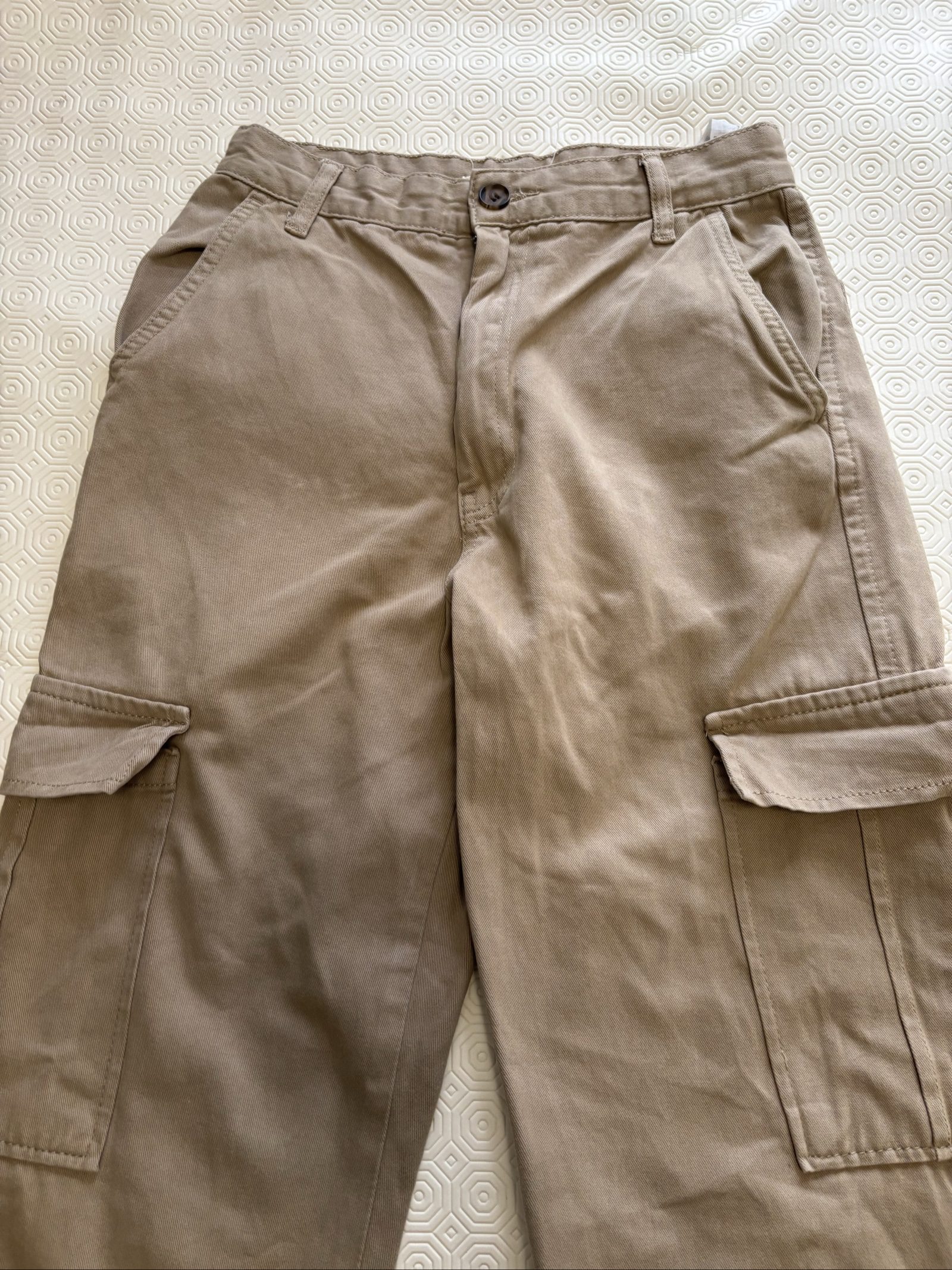 Stradivarius Beige Cargo Trousers Relaxed Fit Large image 2