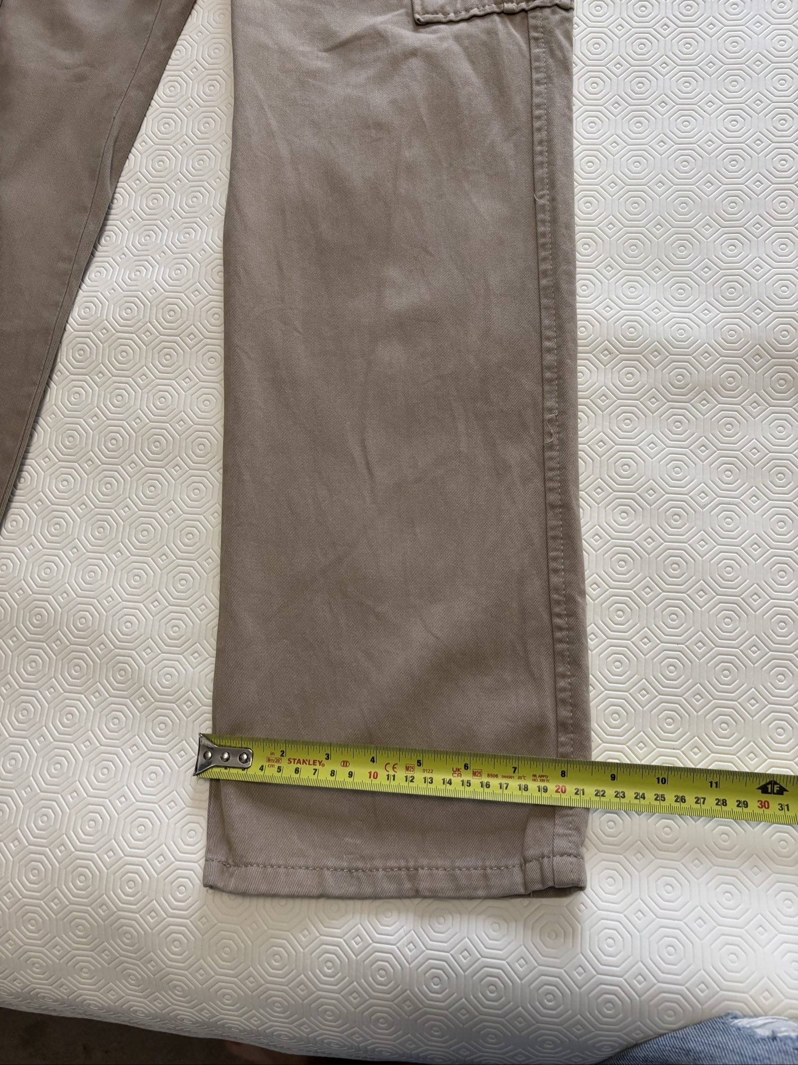 Stradivarius Beige Cargo Trousers Relaxed Fit Large image 3
