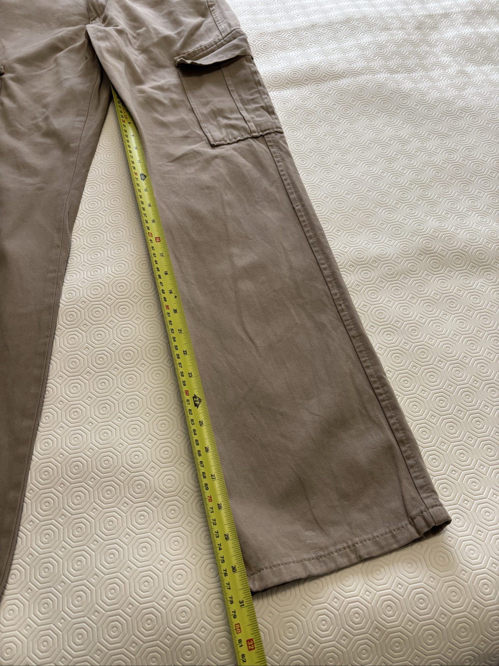 Stradivarius Beige Cargo Trousers Relaxed Fit Large image 5