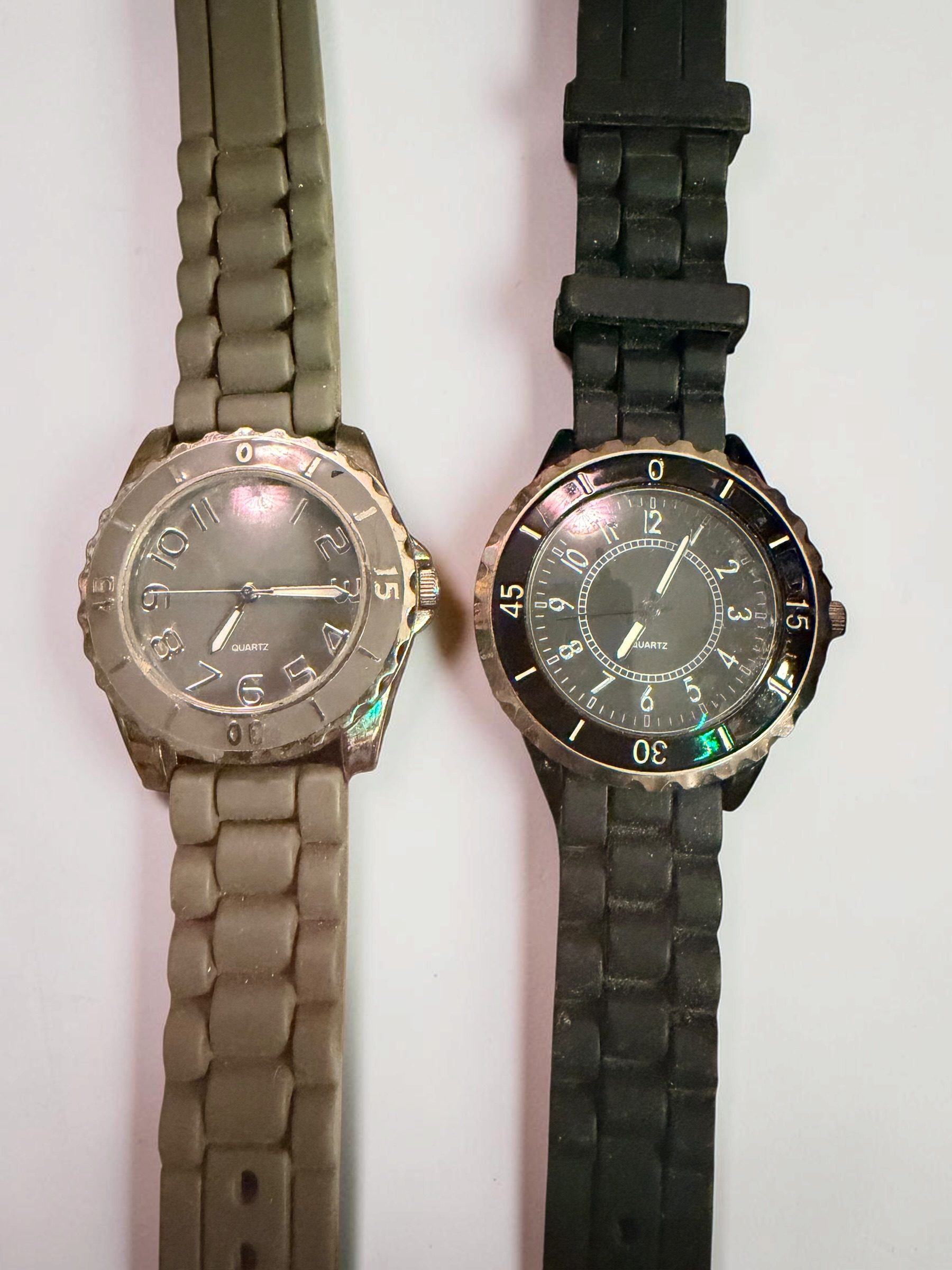 4 Pack Black, Grey & Blue Quartz Wrist Watches Assorted Straps image 3
