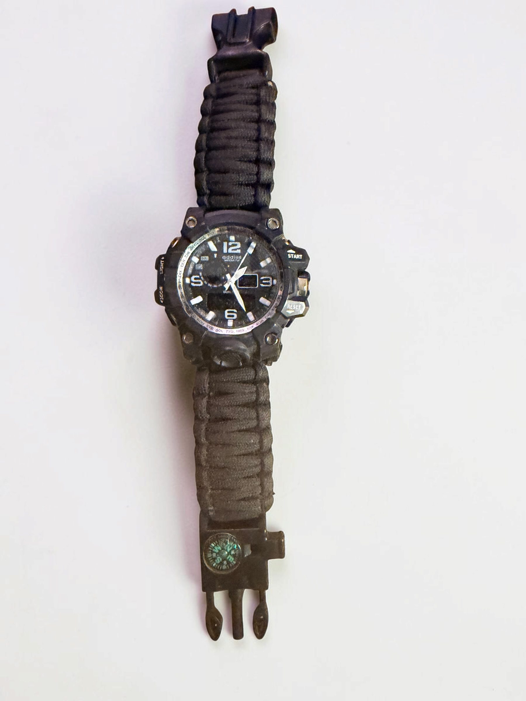 Oddies Black Tactical Paracord Watch with Compass image 2