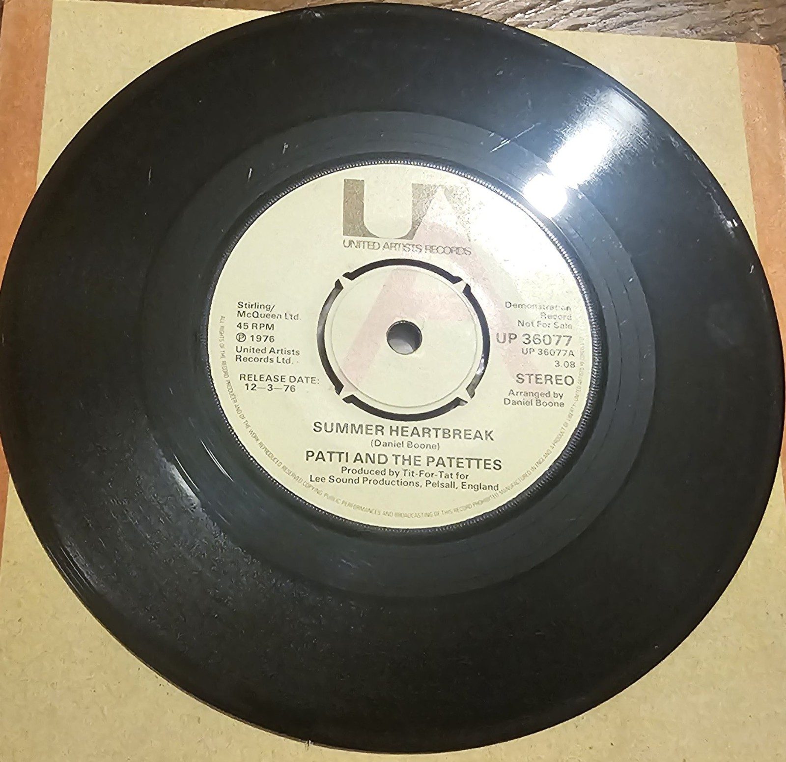 Patti and The Patettes Summer Heartbreak PROMO UP 36077 northern soul