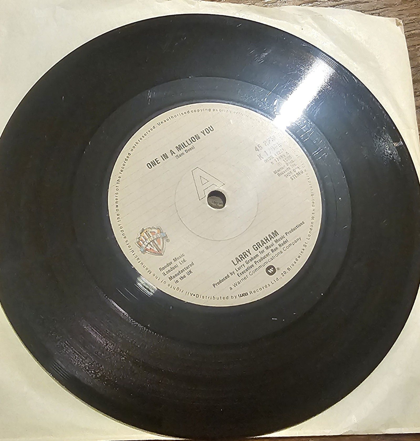 Larry Graham One In A Million You PROMO Warner Bros K 17685 7"