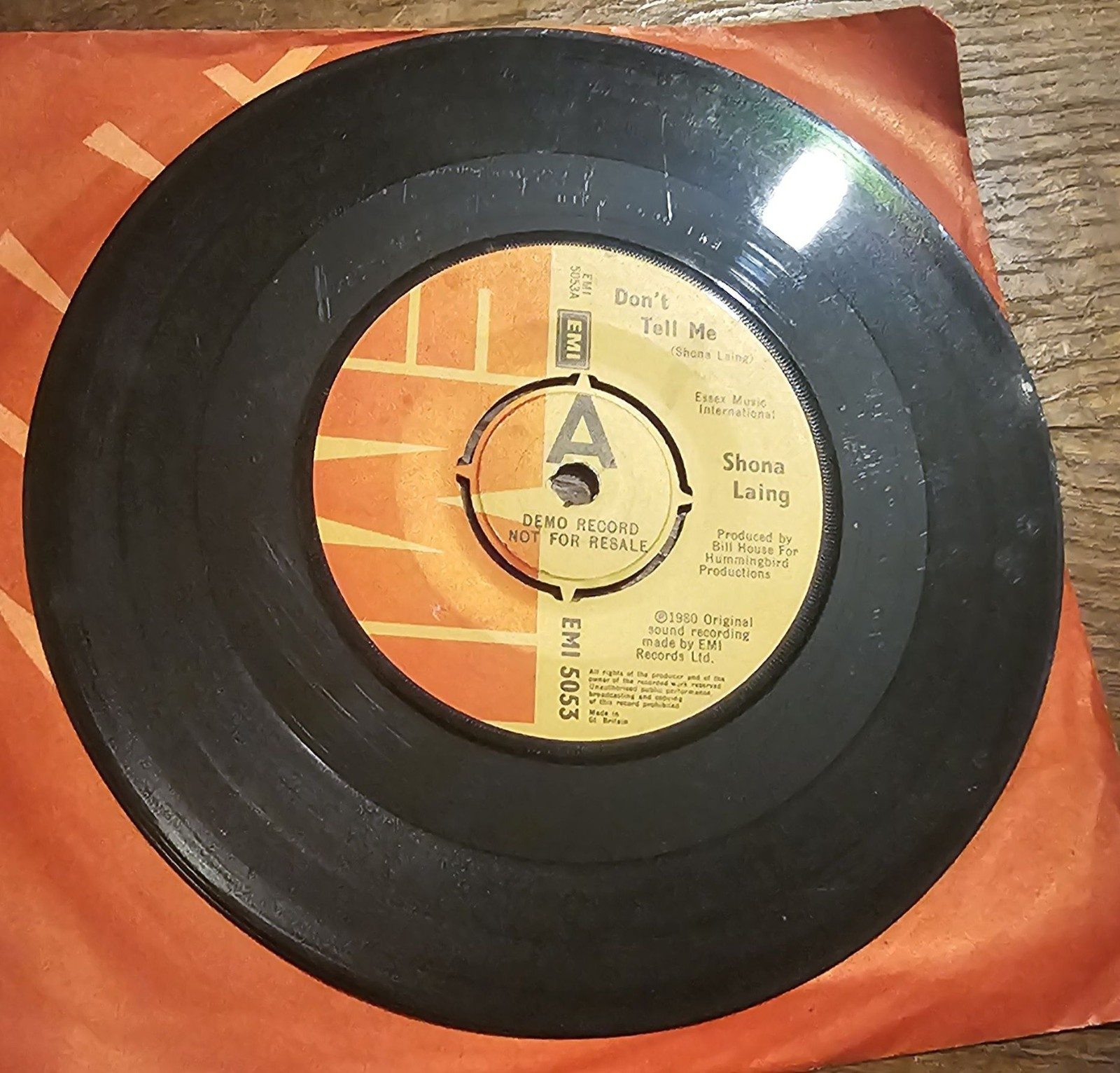 Shona Laing Don't Tell Me DEMO EMI 5053 7" Vinyl Single