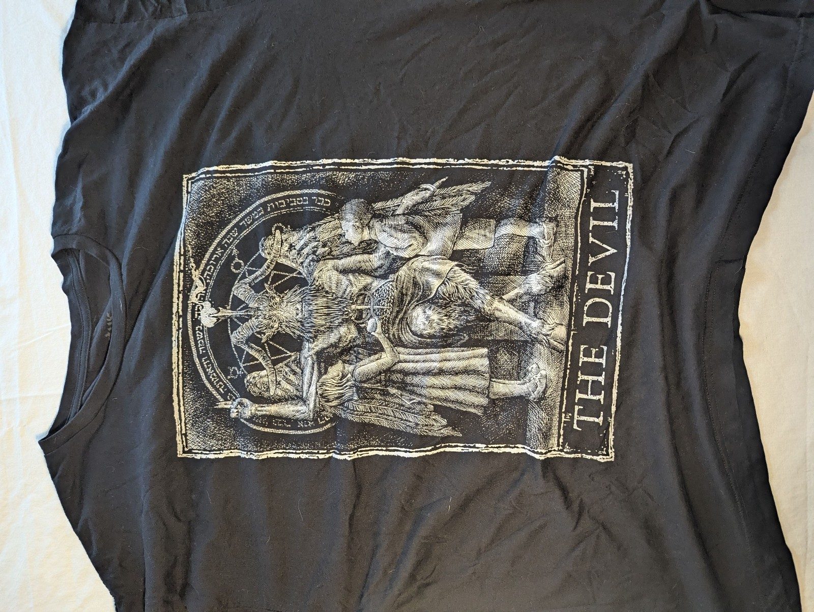 Mortuus Lament Black The Devil Graphic T-Shirt 3X