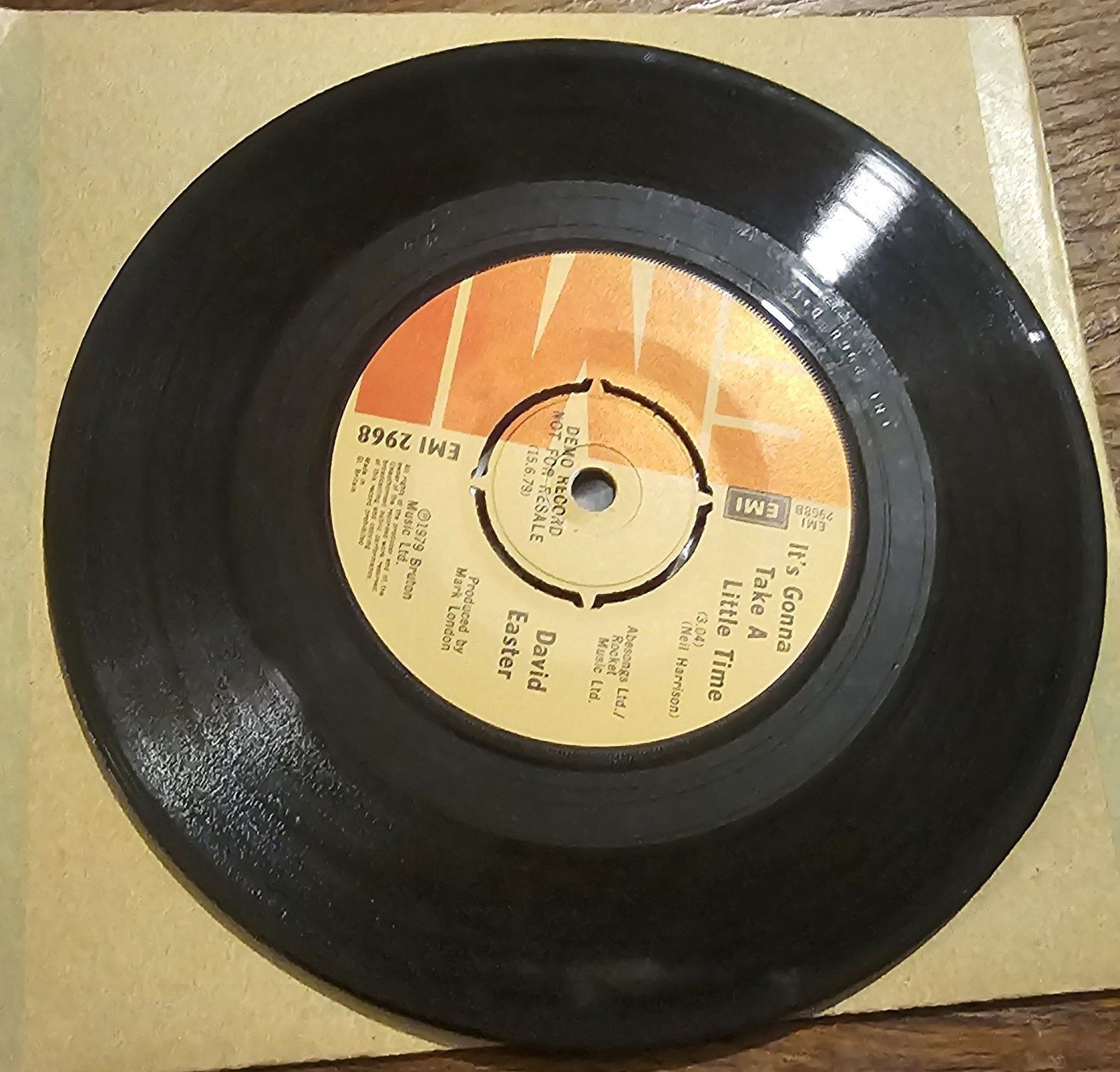 David Easter Lady Soul DEMO EMI EMI 2968 7" Promo 45 RPM image 2