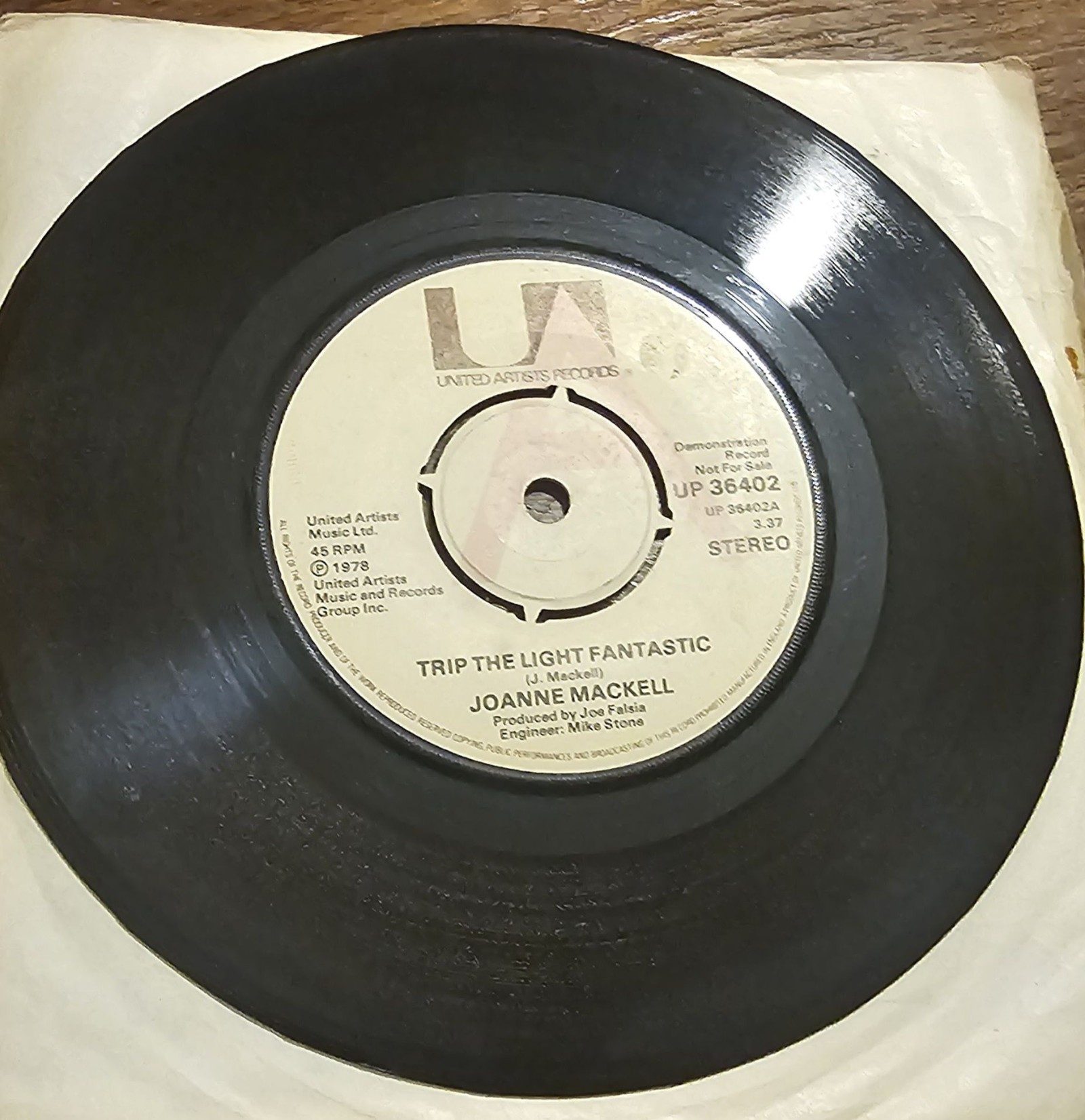 Joanne Mackell Trip The Light Fantastic PROMO United Artists UP 36402 7"