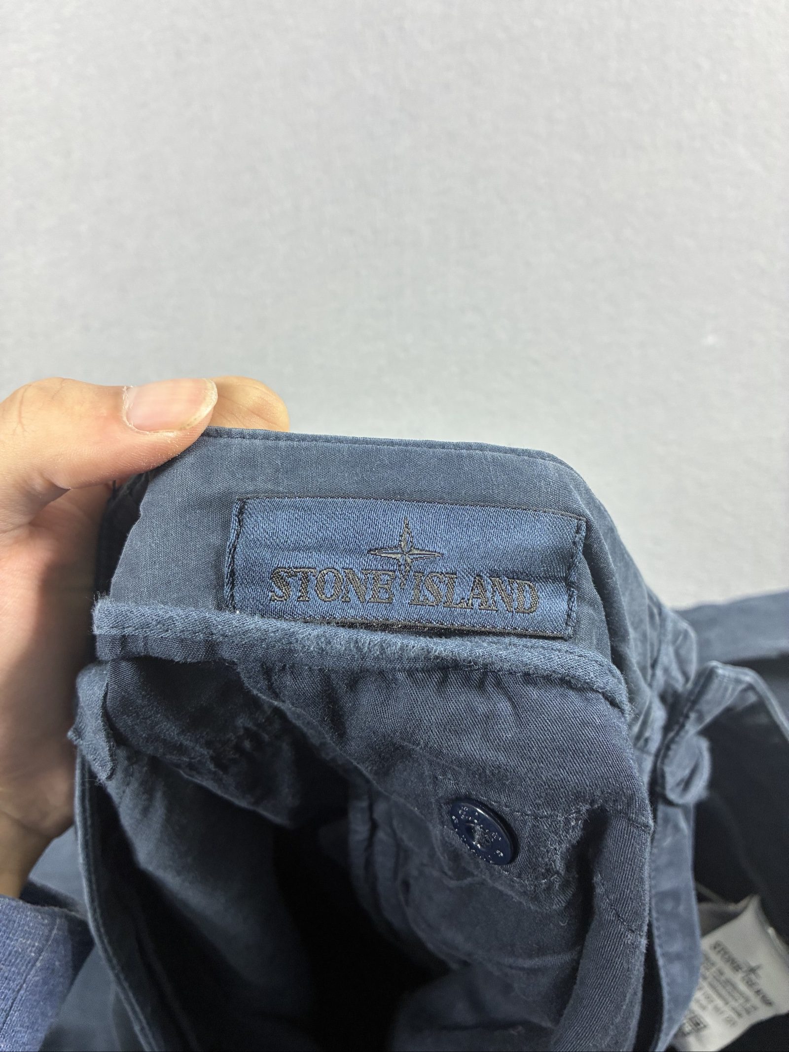 Stone Island Navy Shadow Project Cargo Trousers W34 Cotton Blend image 3