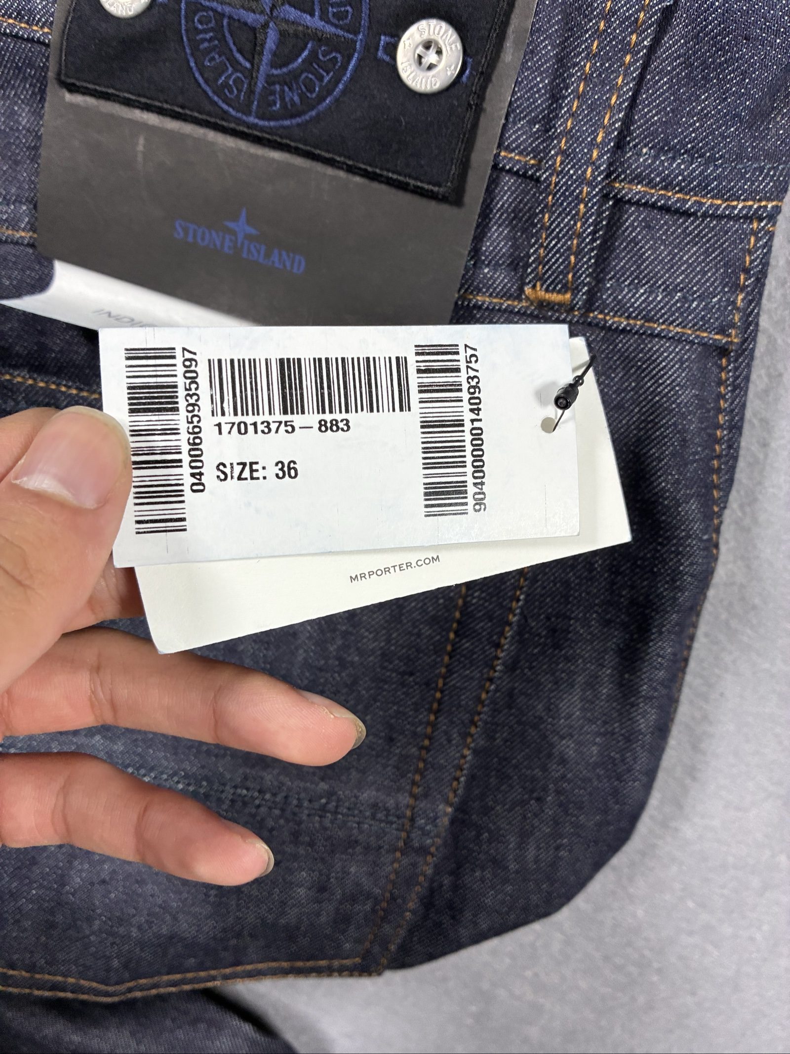 Stone Island Indigo Denim Raw Loose Jeans Size 36 Blue image 8
